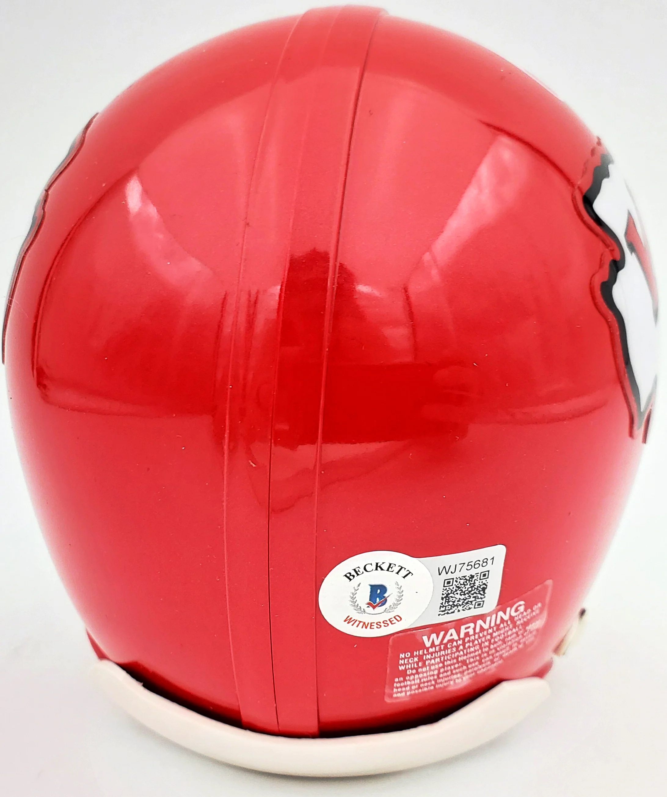 Clyde Edwards-Helaire Autographed Kansas City Chiefs Red Mini Helmet Beckett BAS QR Stock #193781 - Image 3