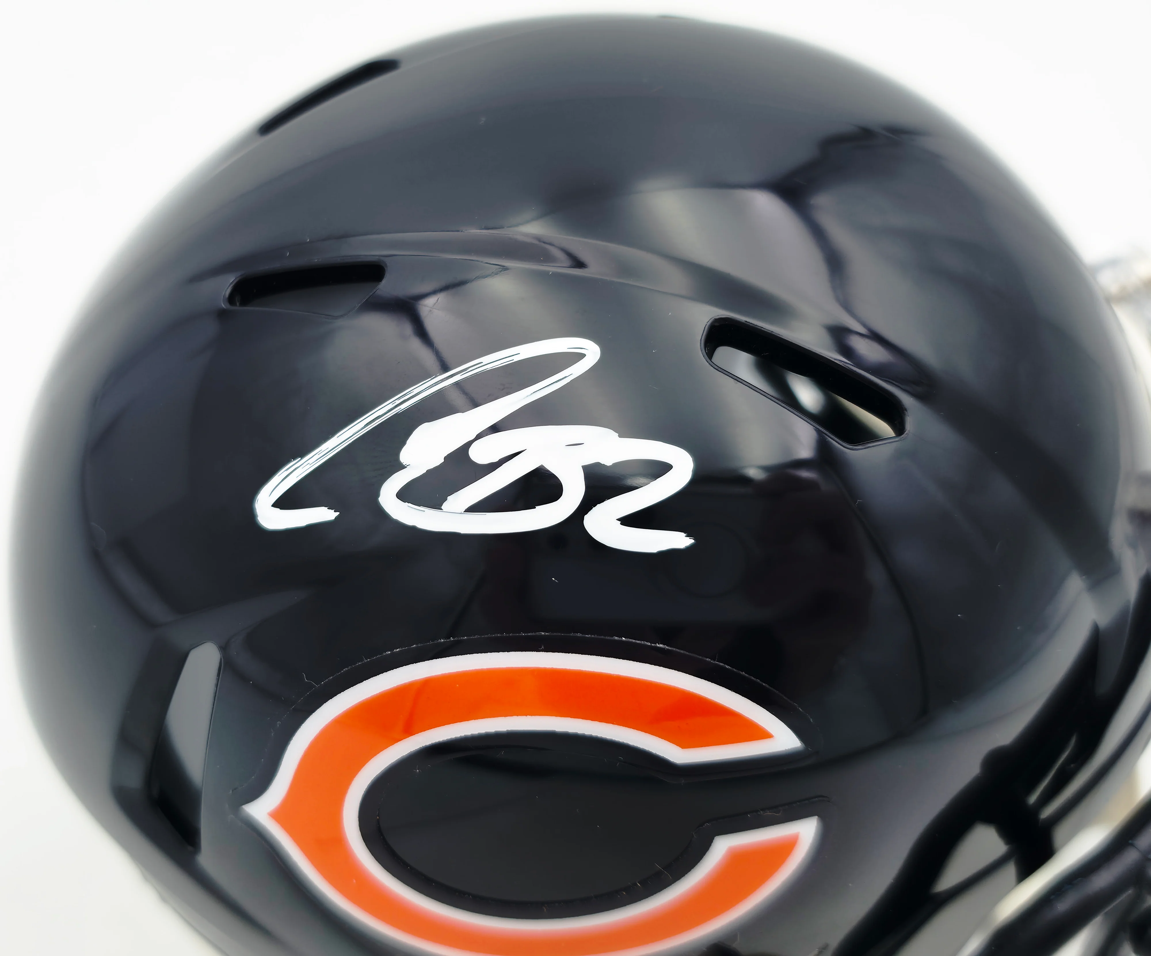Coby Bryant Autographed Chicago Bears Blue Speed Mini Helmet Beckett BAS Witness Stock #262402 - Image 2