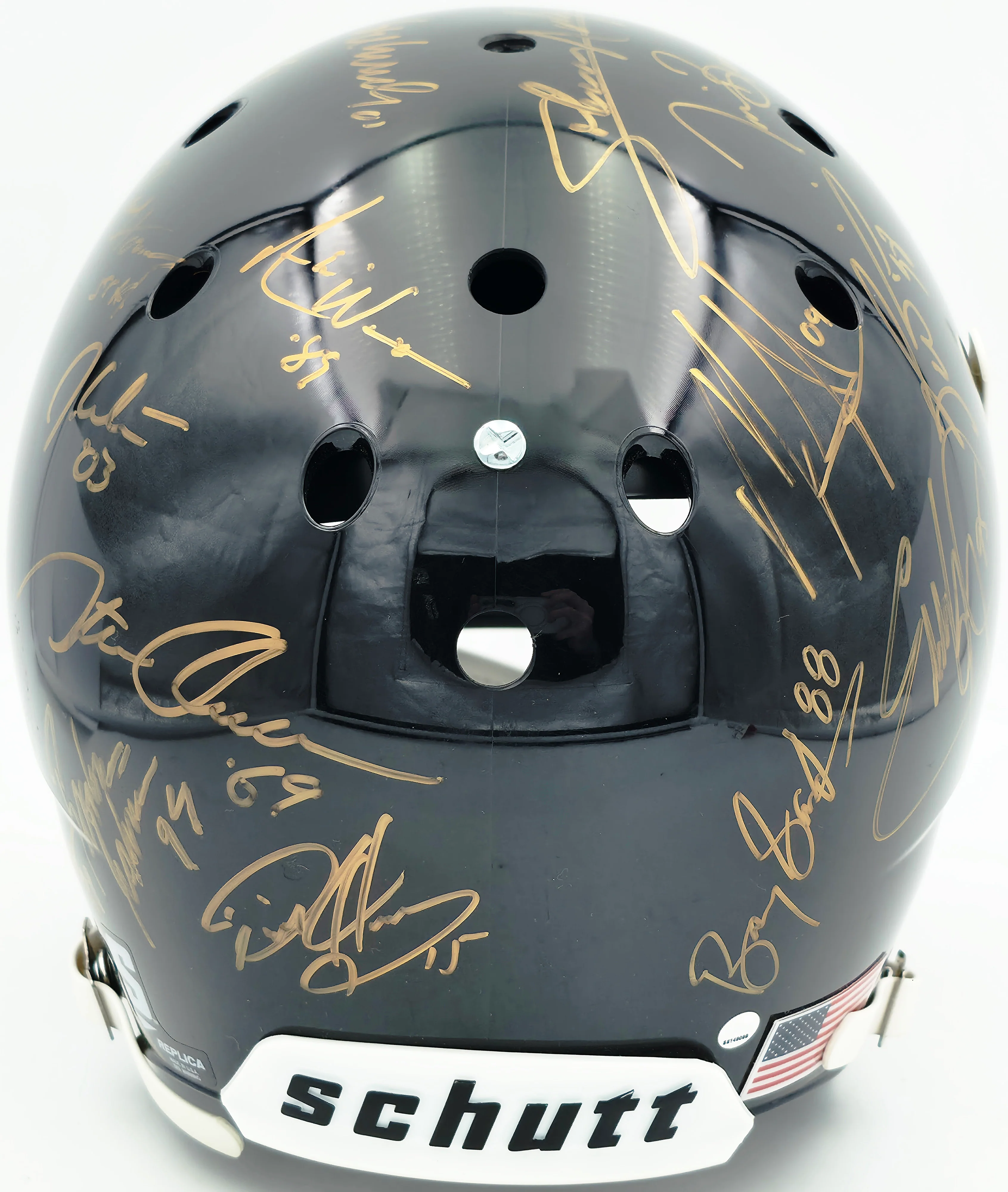 College Football's Best Heisman Winners Autographed Black Full Size Schutt Replica Helmet With 24 Signatures Including Barry Sanders & Bo Jackson Steiner Holo #SS149099 - Image 4