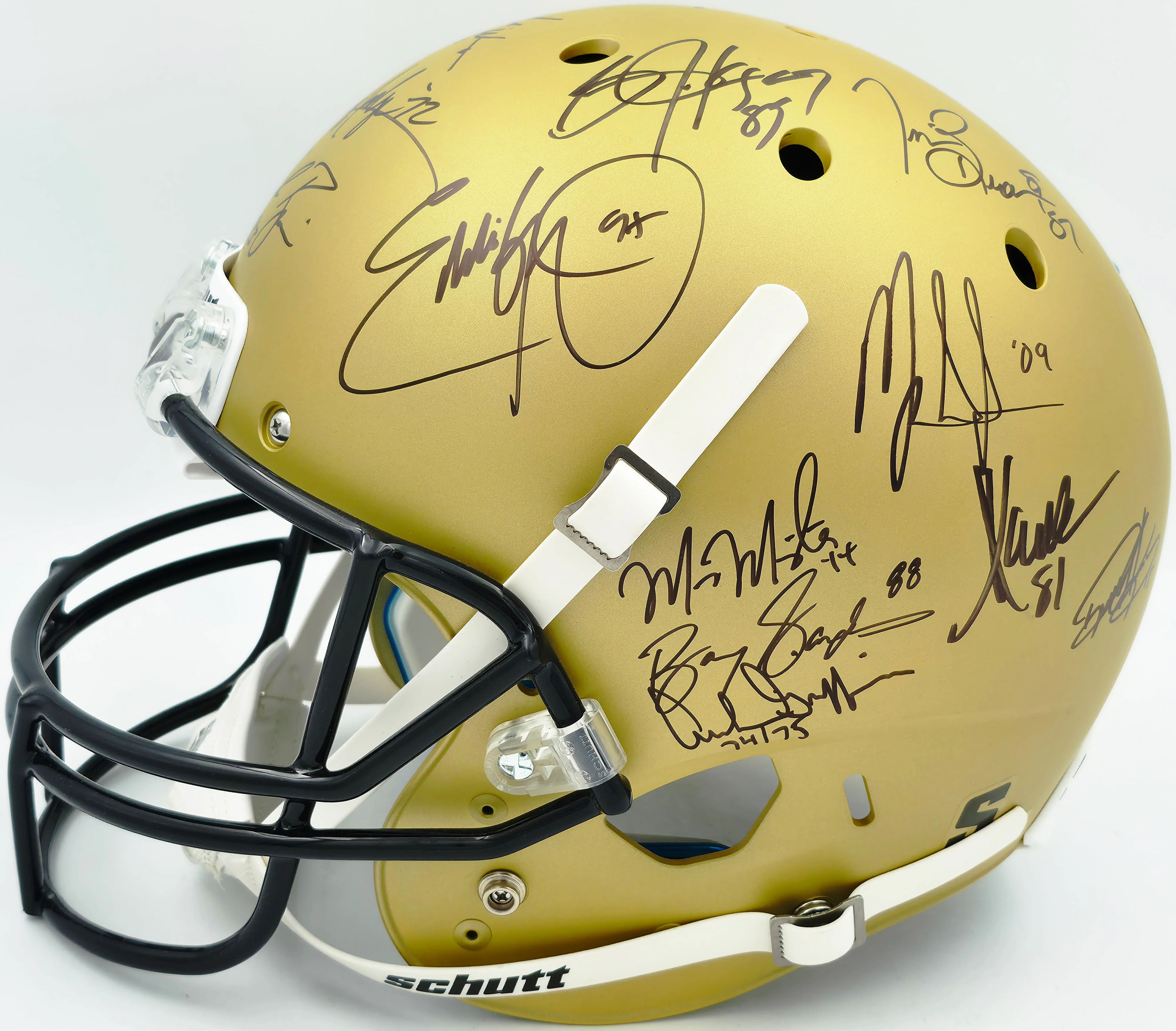 College Football's Best Heisman Winners Autographed Gold Full Size Schutt Replica Helmet With 24 Signatures Including Barry Sanders & Bo Jackson Steiner Holo #SS149092 - Image 2