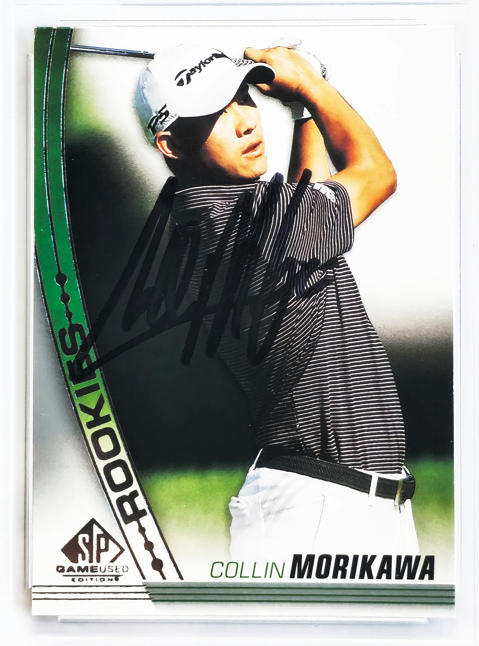 Collin Morikawa Autographed 2021 Upper Deck SP Game Used Rookie Card #38 Beckett BAS #15500555 - Image 2