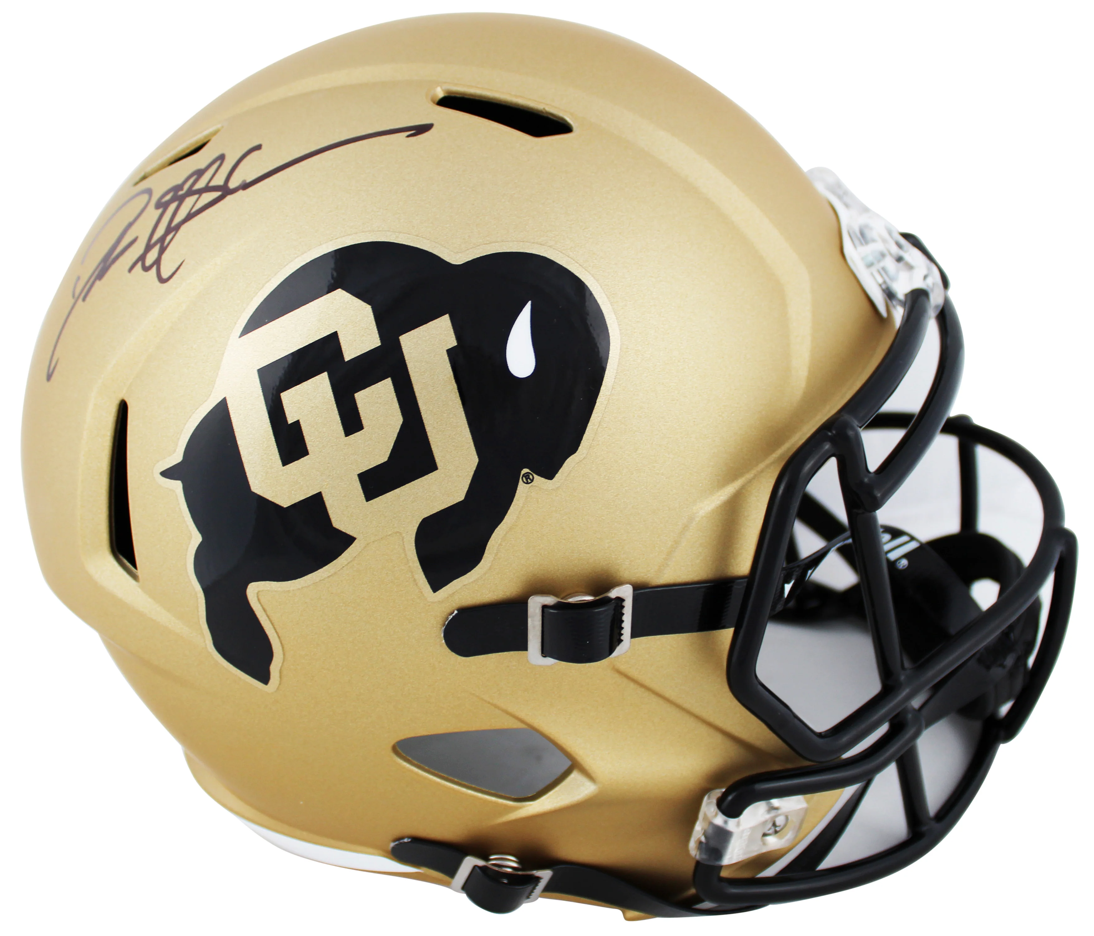 Colorado Deion Sanders Signed Full Size Speed Rep Helmet w/ Case BAS Witnessed - Image 3