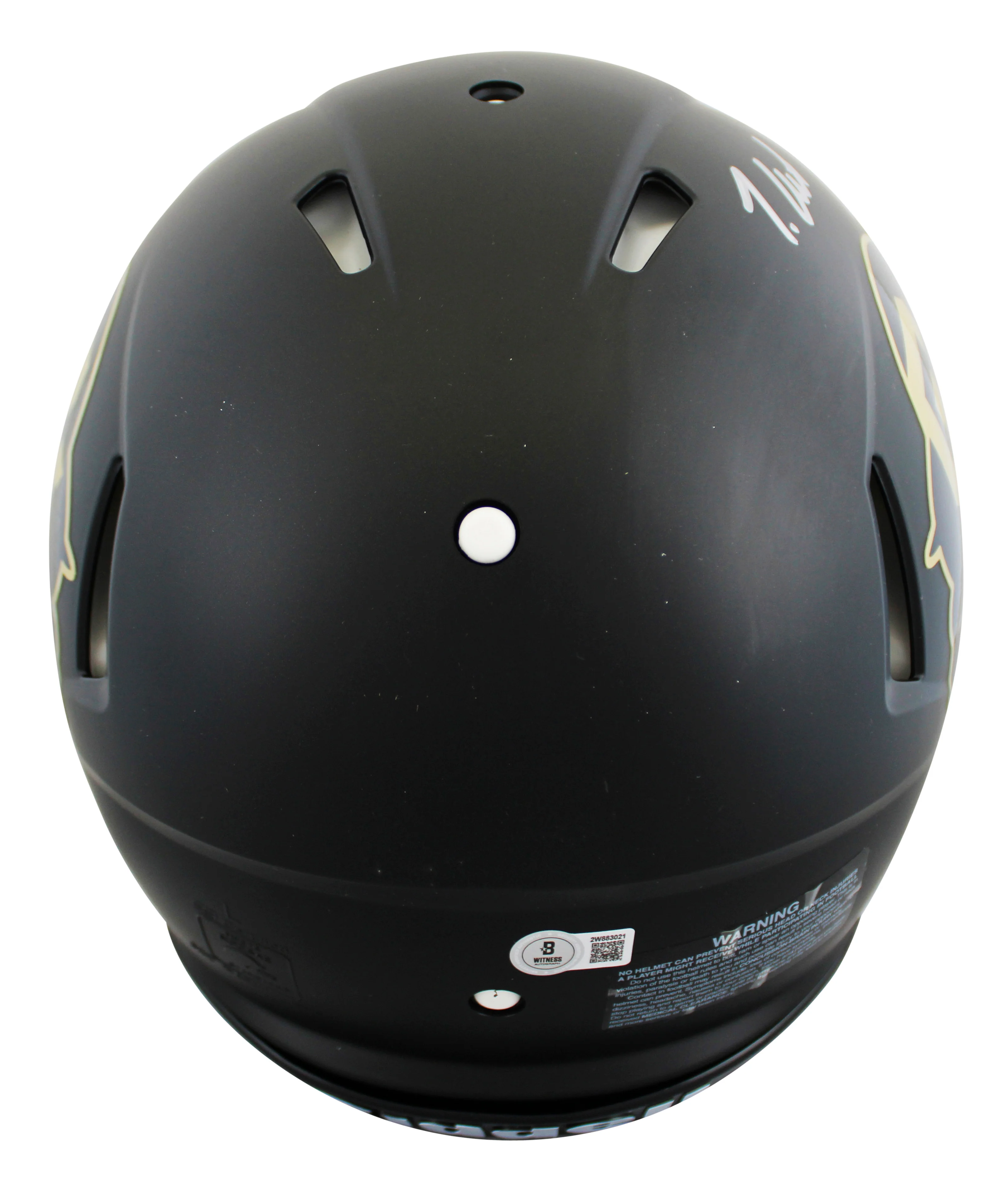 Colorado Travis Hunter "24 HT" Signed Black F/S Speed Proline Helmet W/ Case BAS - Image 4