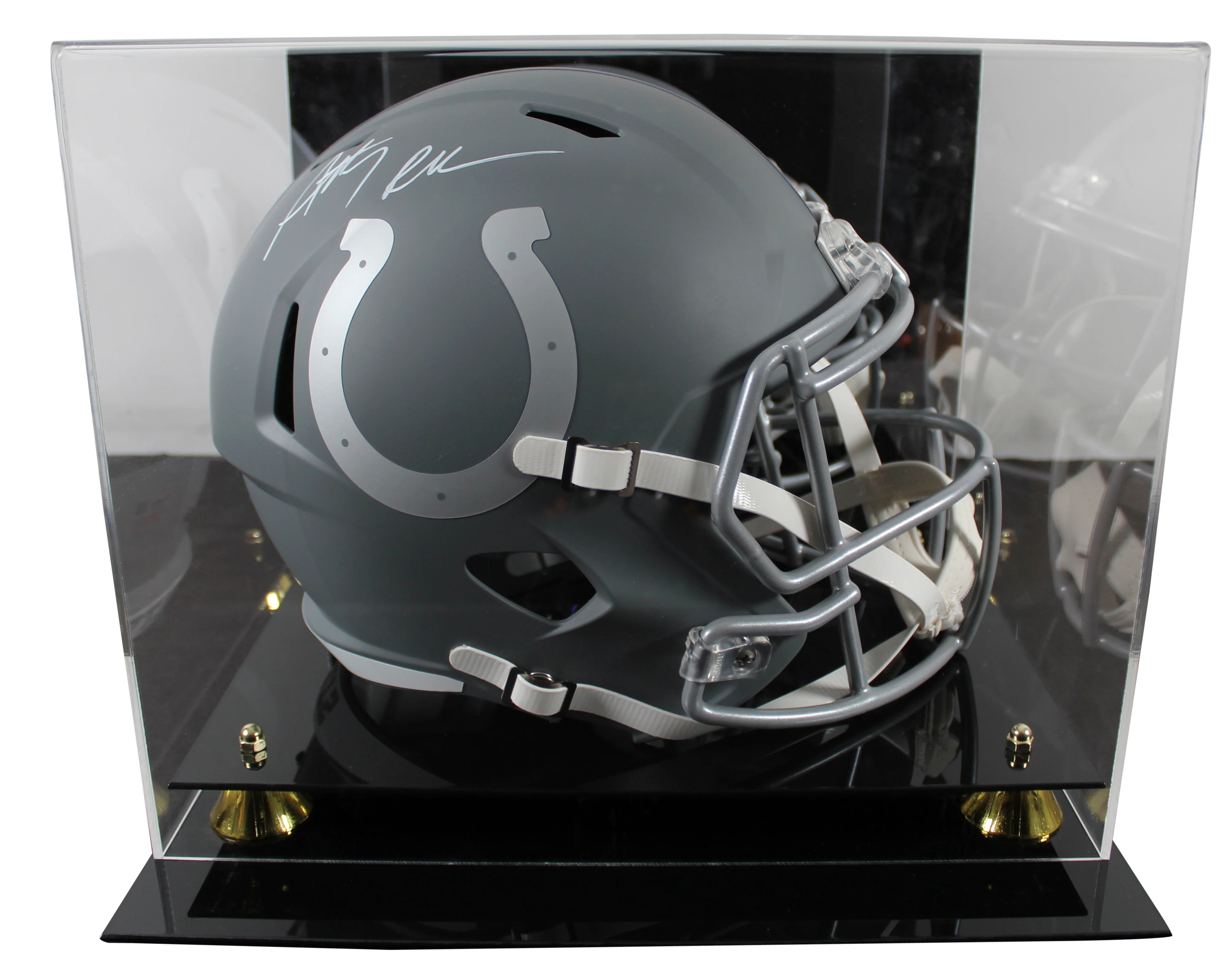 Colts Anthony Richardson Signed Slate Full Size Speed Rep Helmet W/ Case Fan - Image 2