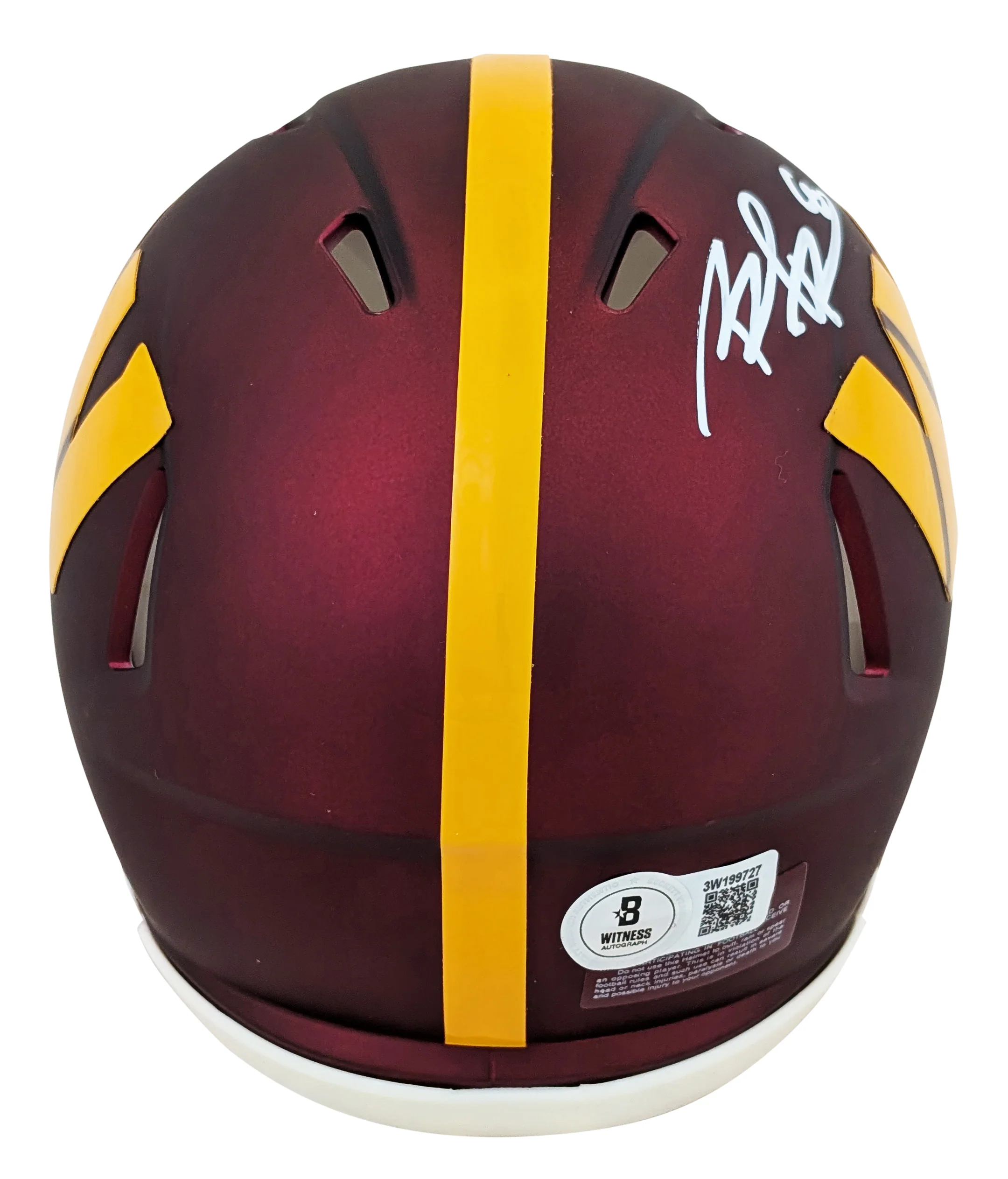 Commanders Brian Robinson Jr. Signed Speed Mini Helmet W/ Case BAS Witnessed - Image 4