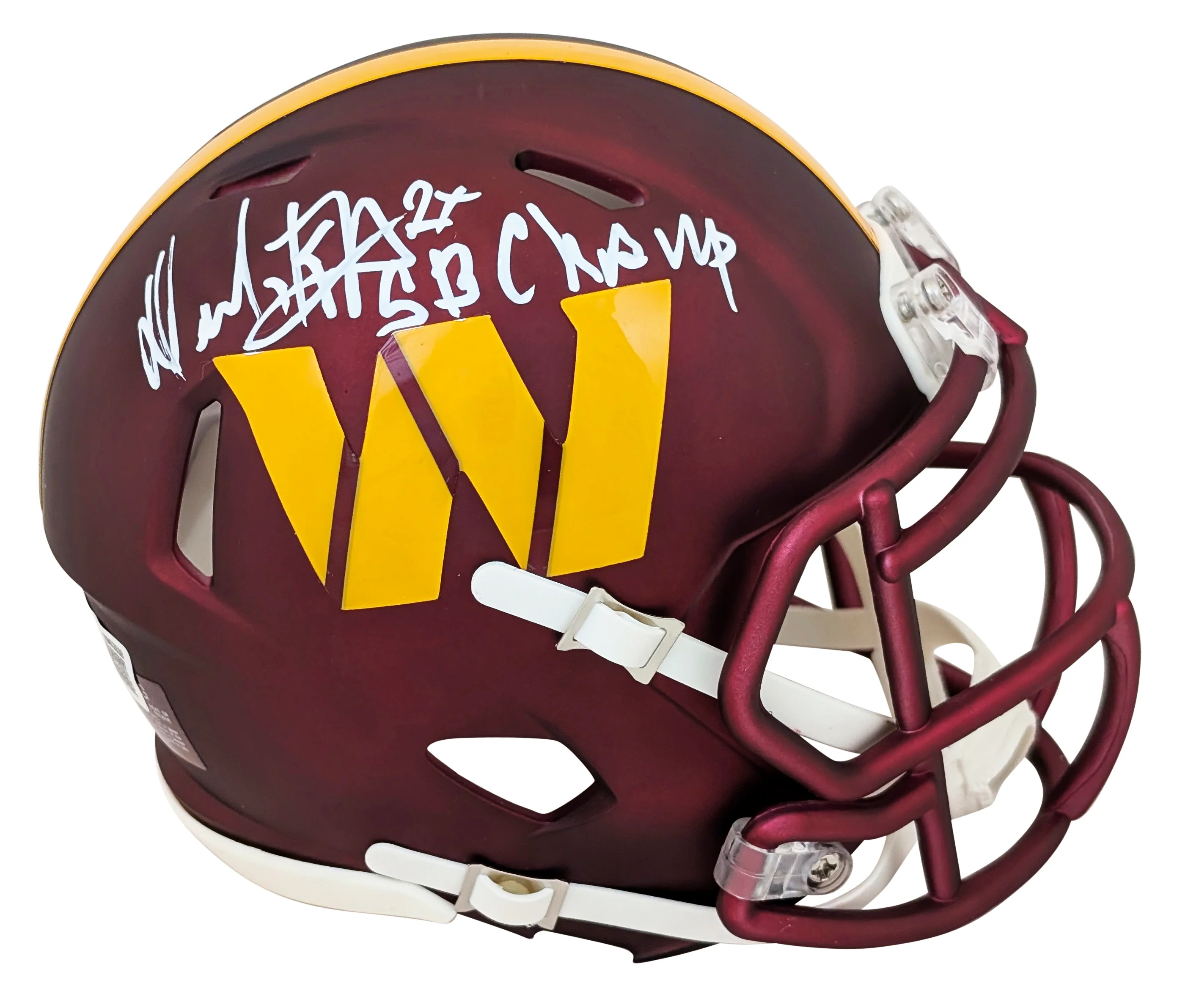 Commanders Dexter Manley "2x SB Champ" Signed Speed Mini Helmet W/ Case BAS Wit - Image 3