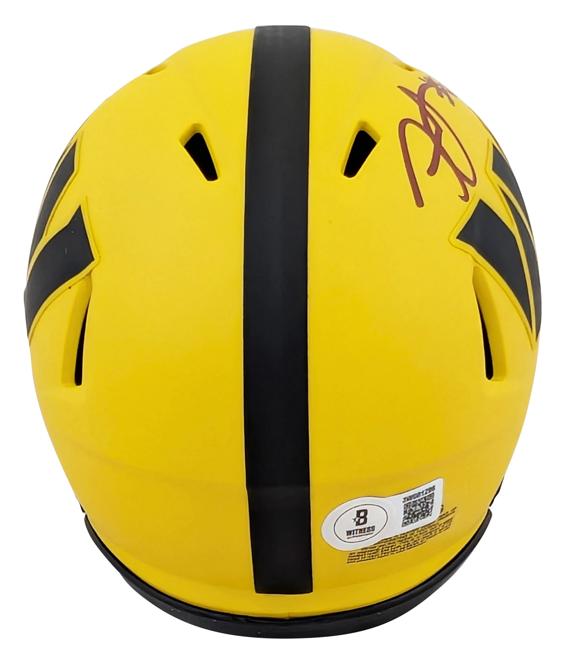 Commanders Frankie Luvu Authentic Signed Rave Speed Mini Helmet BAS Witnessed - Image 3