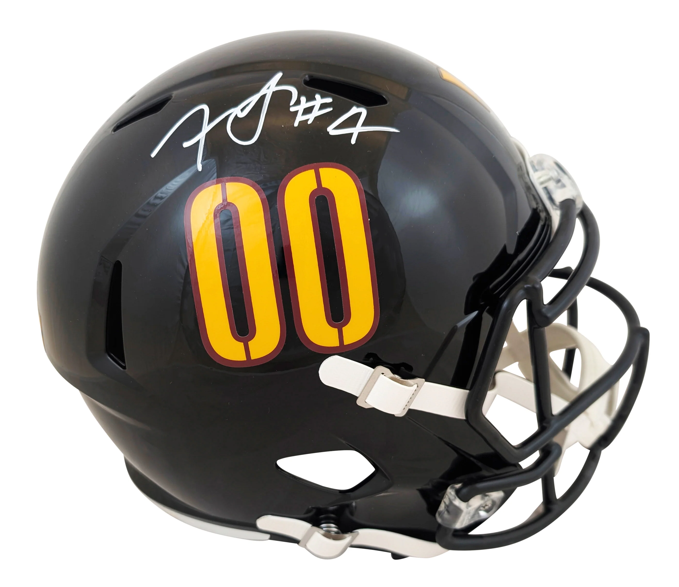 Commanders Frankie Luvu Signed 2022 On-Field Alt F/S Speed Rep Helmet BAS Wit - Image 2