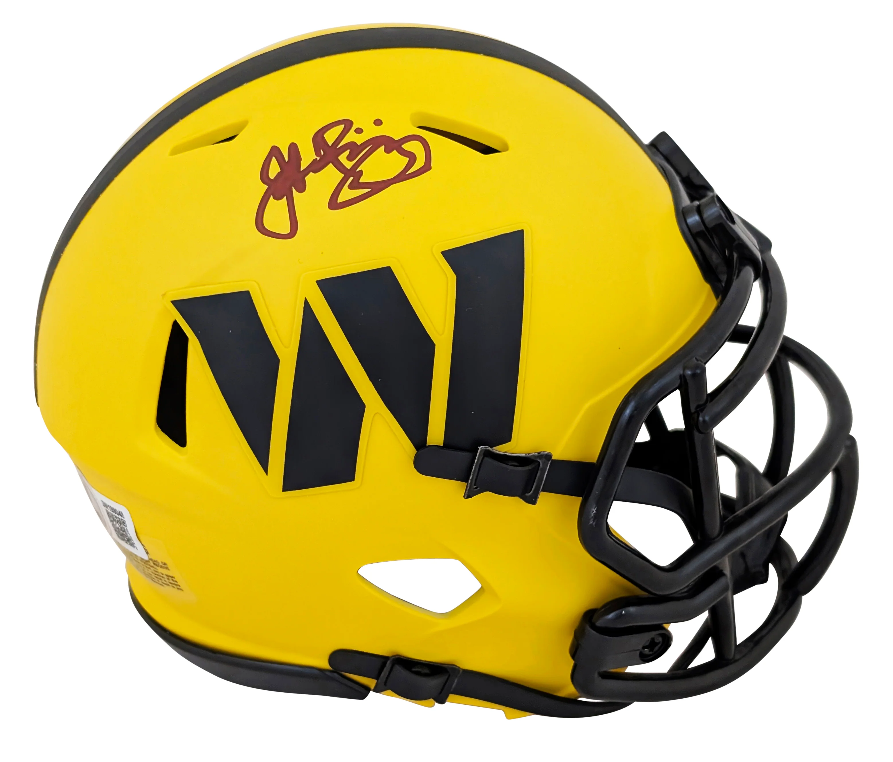 Commanders John Riggins Authentic Signed Rave Speed Mini Helmet BAS Witnessed - Image 2