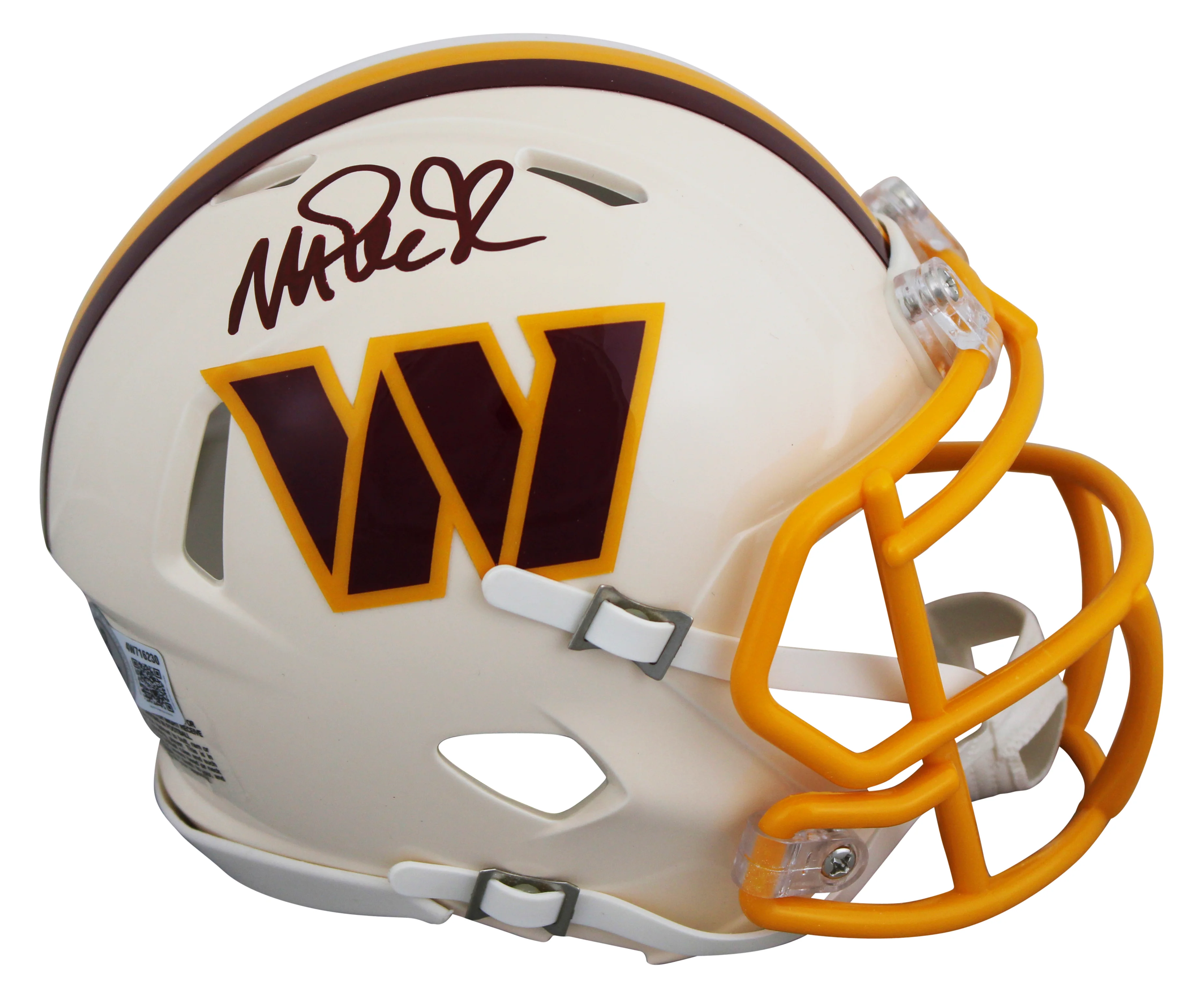 Commanders Magic Johnson Authentic Signed Retro Speed Mini Helmet BAS Witnessed