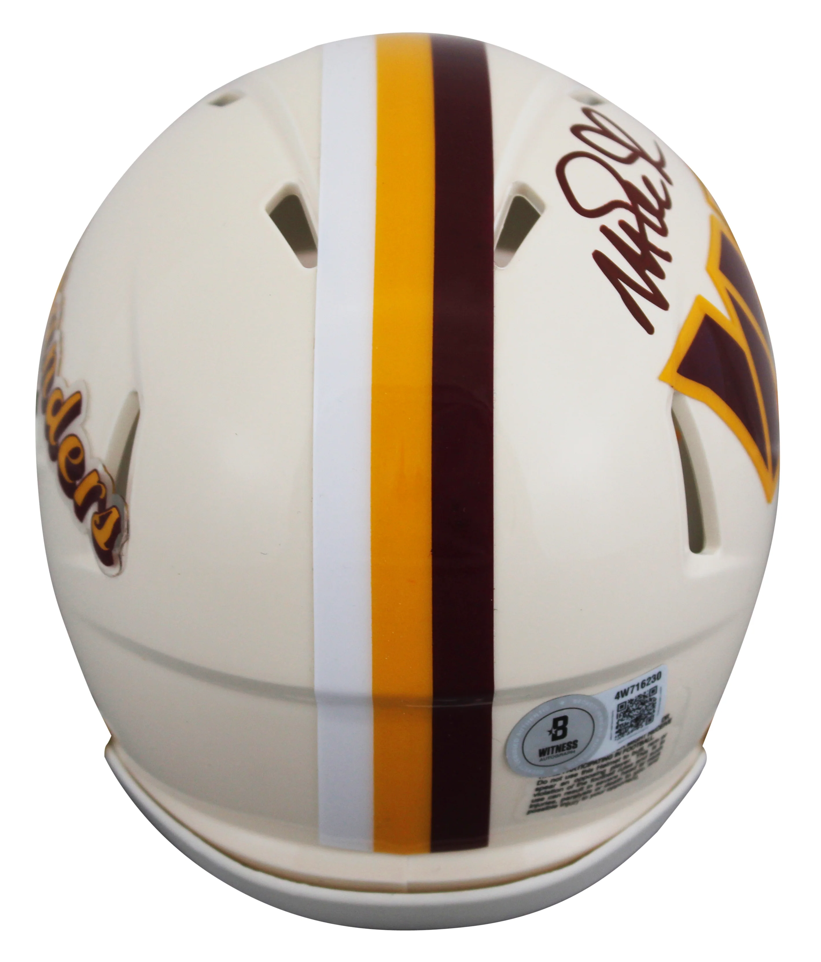 Commanders Magic Johnson Authentic Signed Retro Speed Mini Helmet BAS Witnessed - Image 3