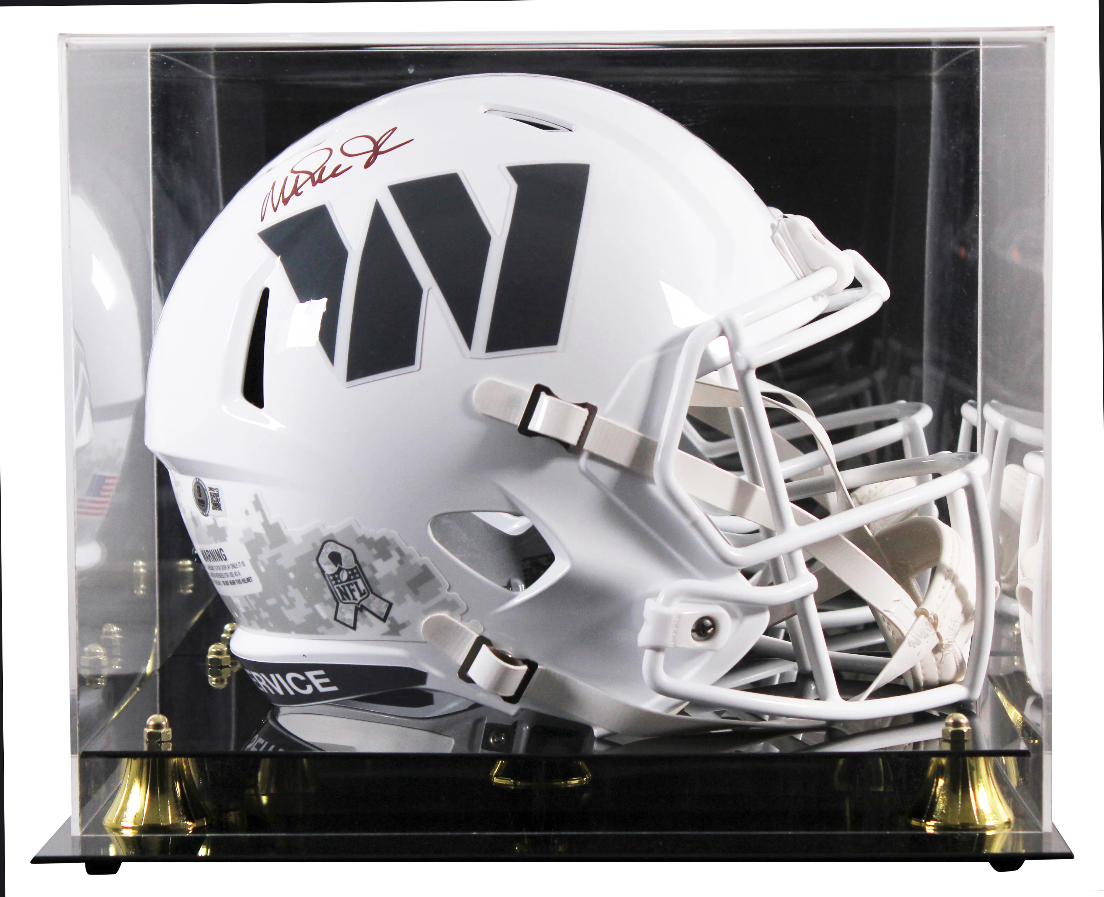 Commanders Magic Johnson Signed STS III F/S Speed Rep Helmet W/ Case BAS Wit 2 - Image 2