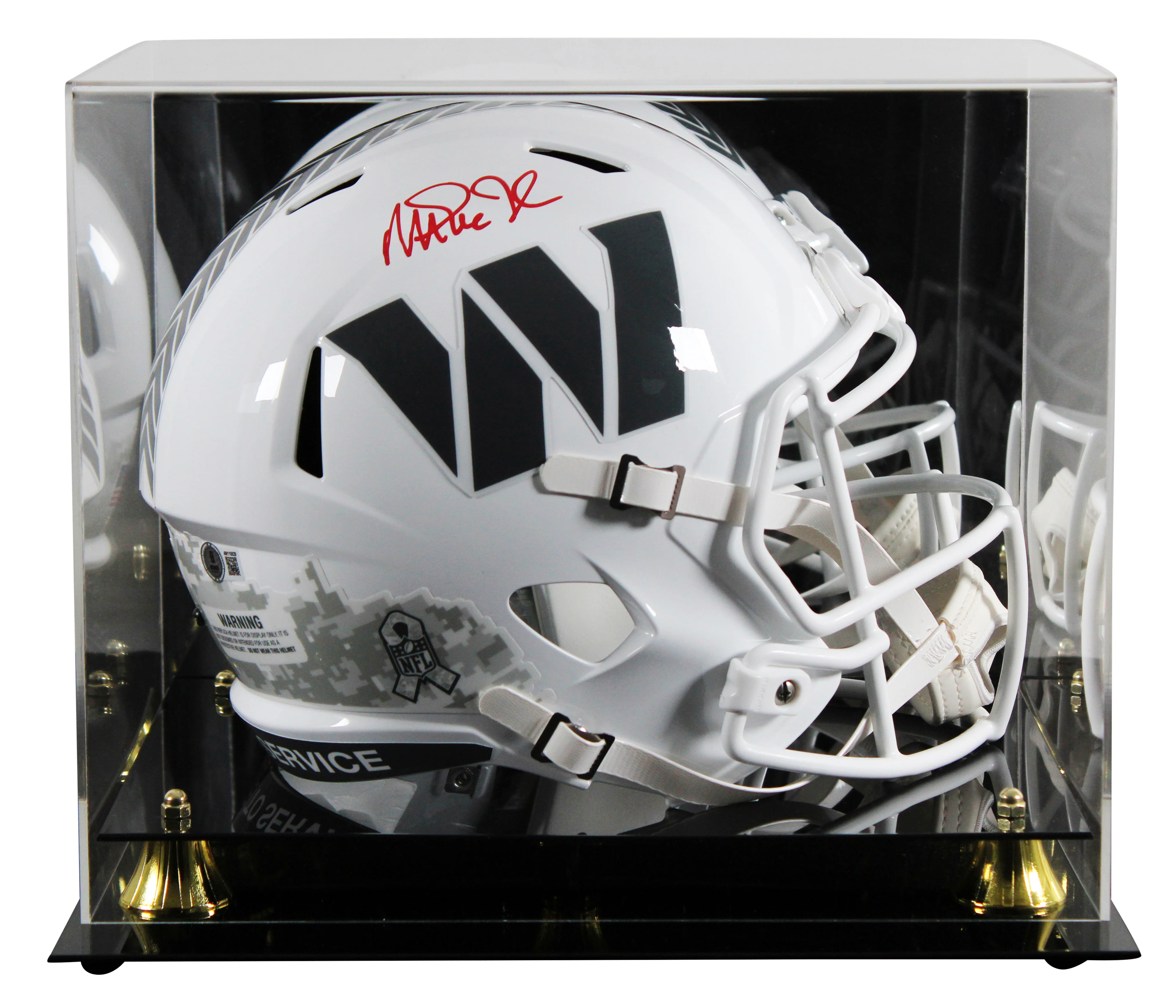 Commanders Magic Johnson Signed STS III F/S Speed Rep Helmet W/ Case BAS Wit 3