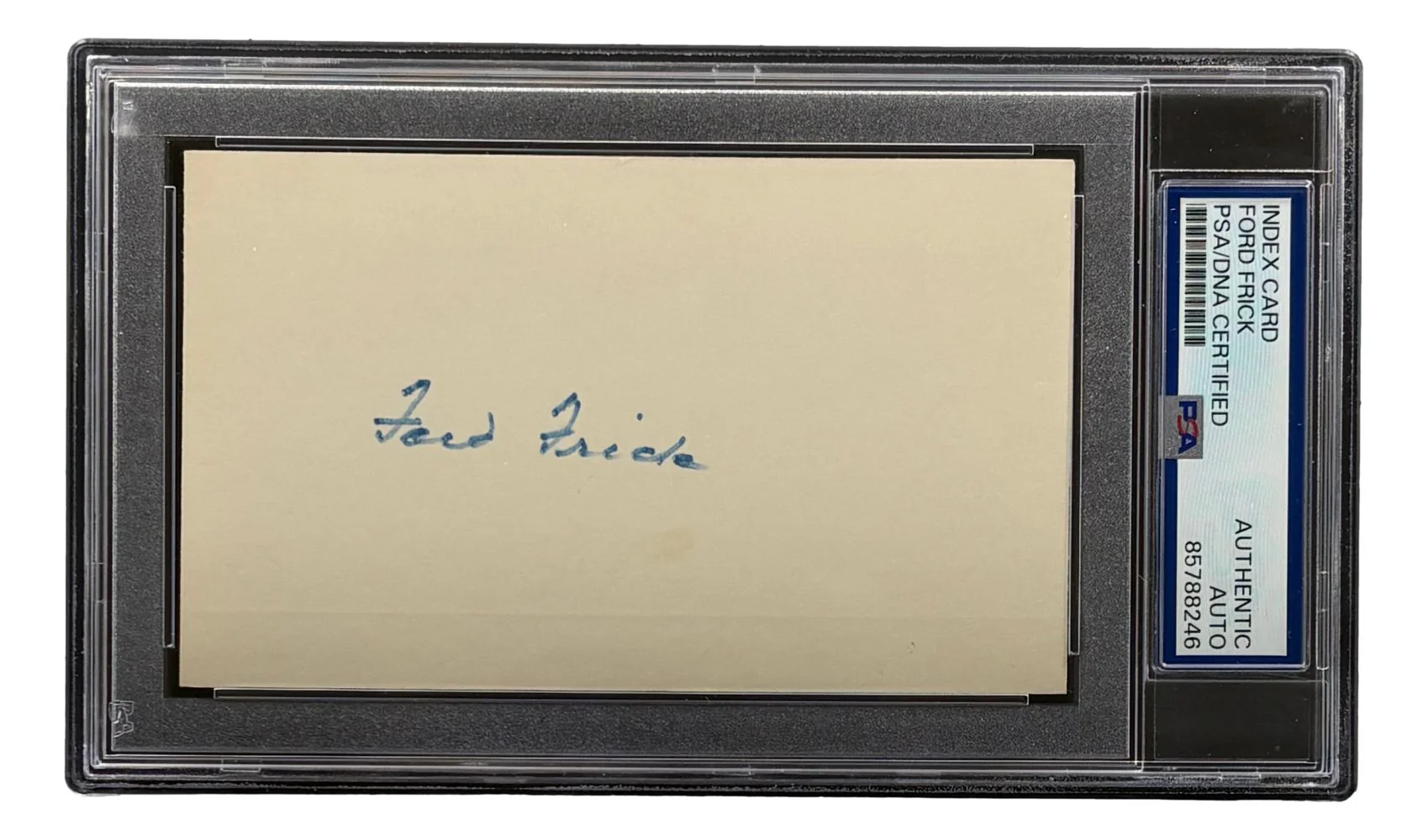 Commissioner Ford Frick Signed Index Card PSA/DNA