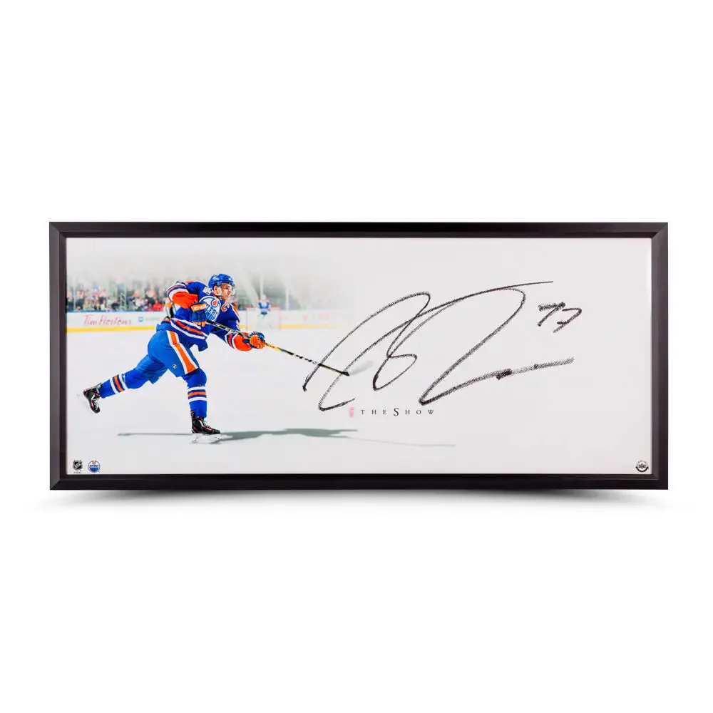 Connor McDavid Autographed Framed 'The Show' 18x44 Photo Edmonton Oilers UDA Holo Stock #261618