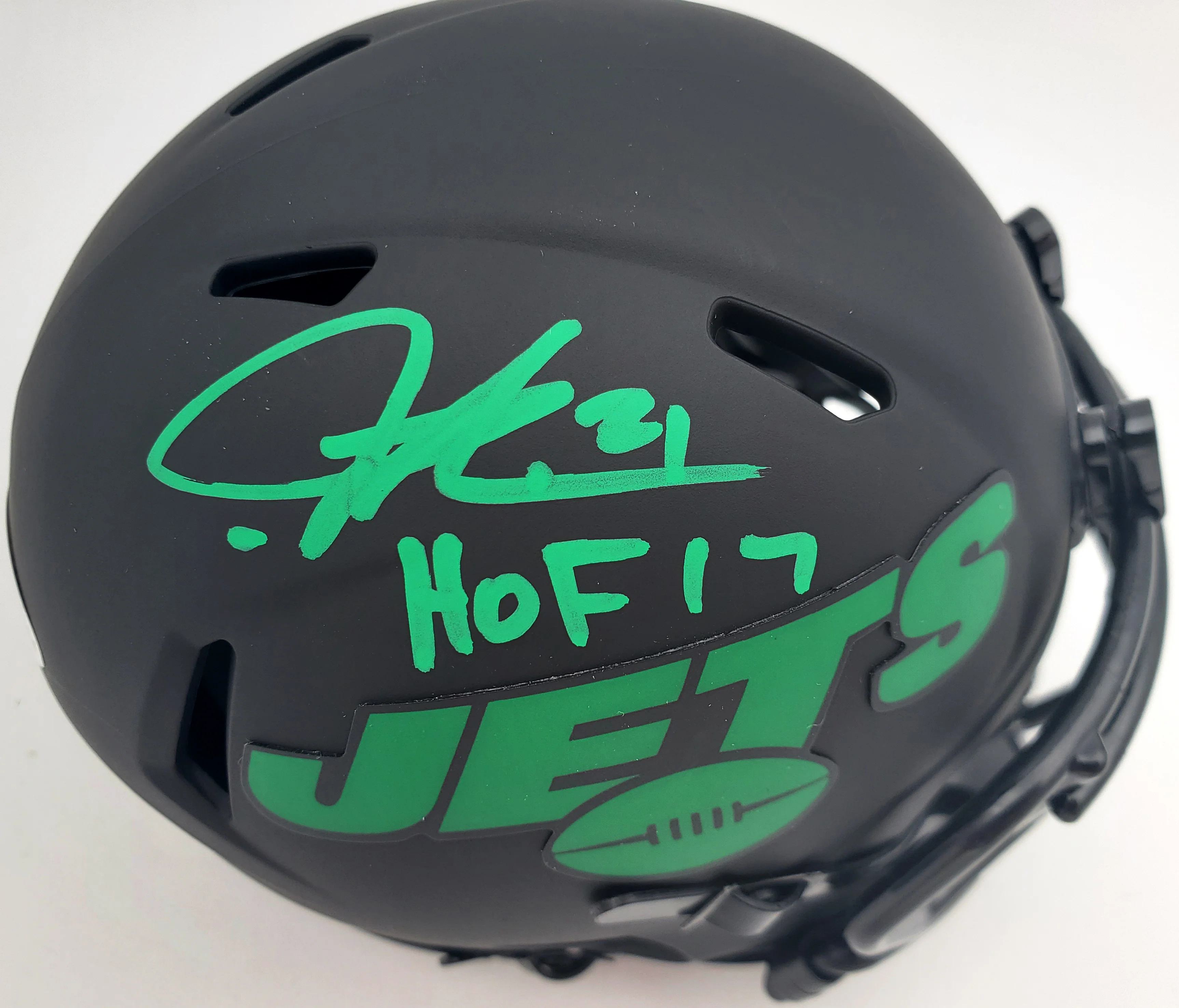 LaDainian Tomlinson Autographed New York Jets Eclipse Black Mini Helmet "HOF 17" Beckett BAS Stock #185790 - Image 2