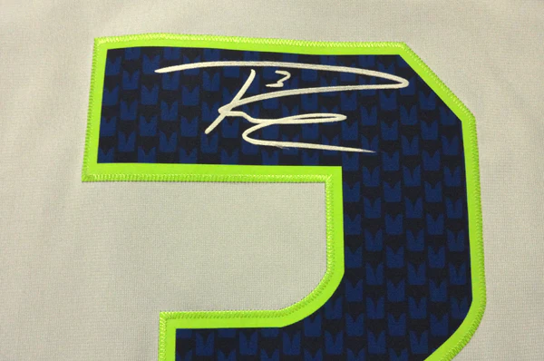 Seattle Seahawks Russell Wilson Autographed Framed Gray Nike Twill Jersey RW Holo Stock #185069 - Image 4