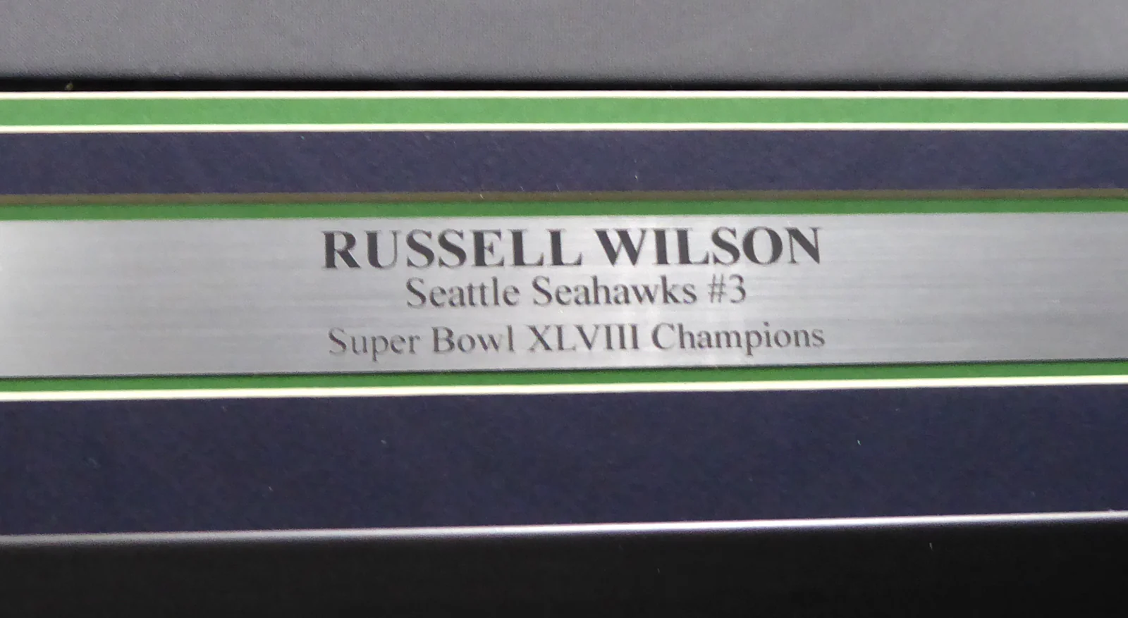 Seattle Seahawks Russell Wilson Autographed Framed Gray Nike Twill Jersey RW Holo Stock #185069 - Image 5
