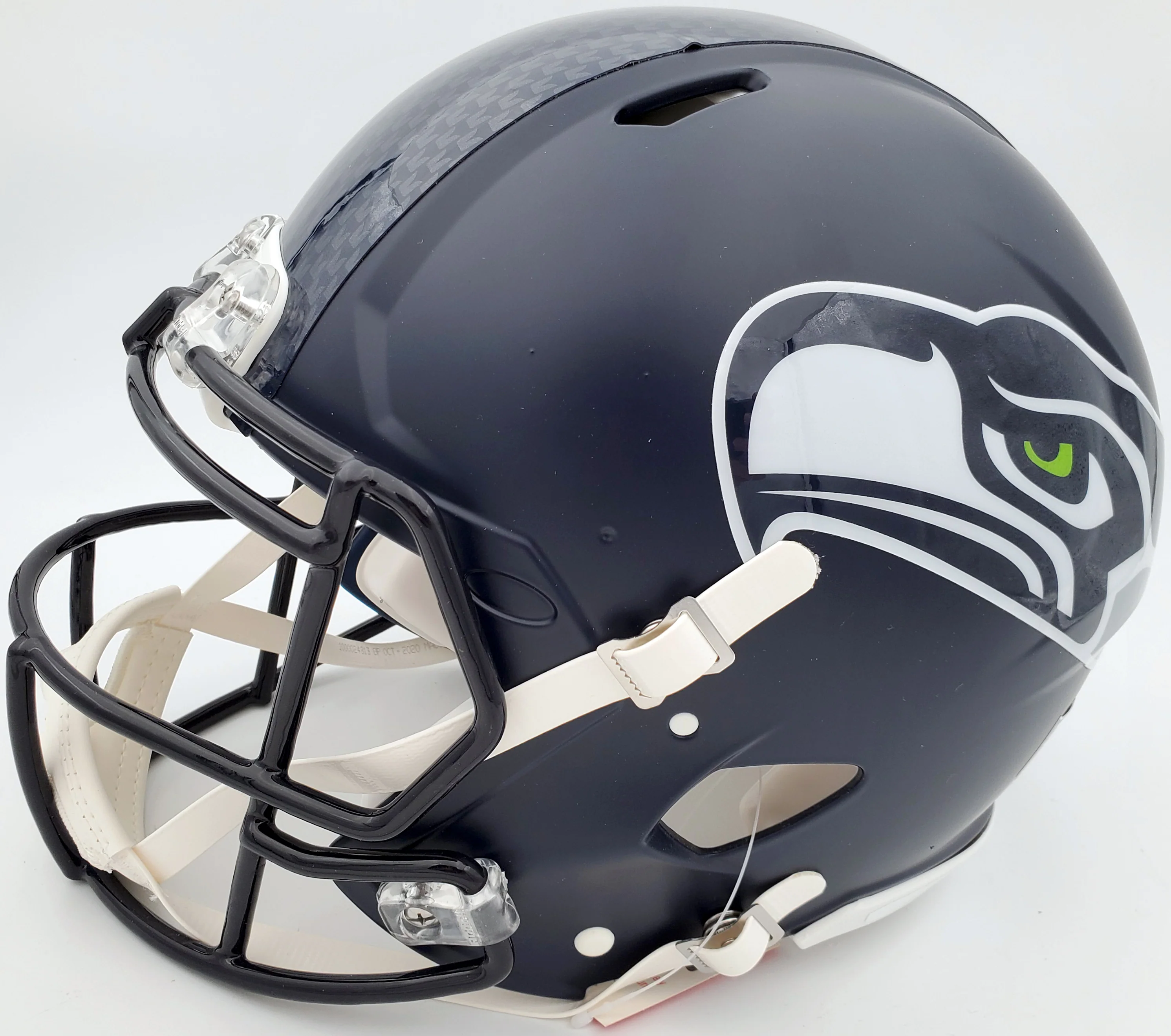 Unsigned Seattle Seahawks Blue Authentic Speed Full Size Helmet Stock #185356 - Image 2