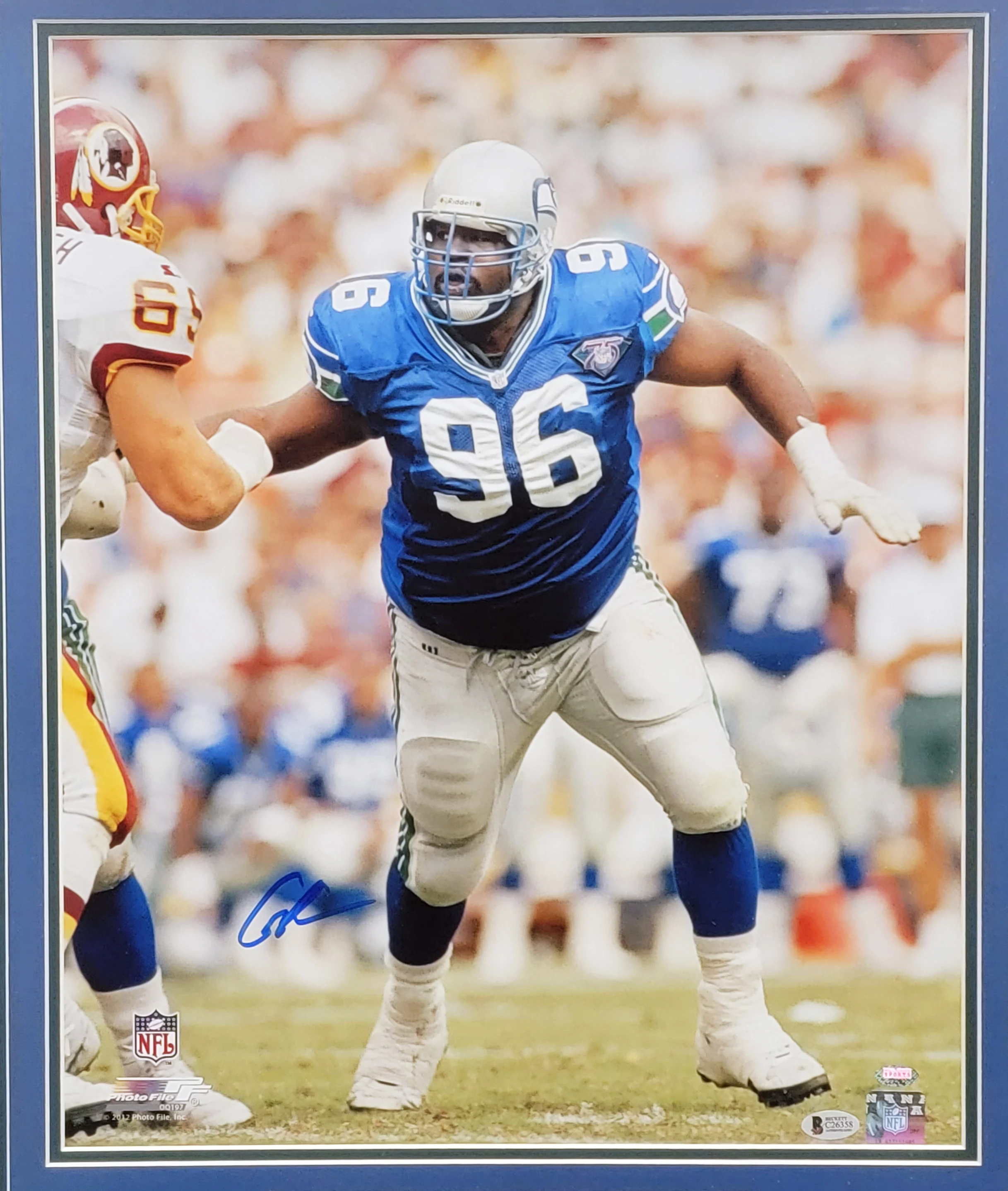 Cortez Kennedy Autographed Framed 16x20 Photo Seattle Seahawks Beckett BAS & MCS Holo #C26358 - Image 2