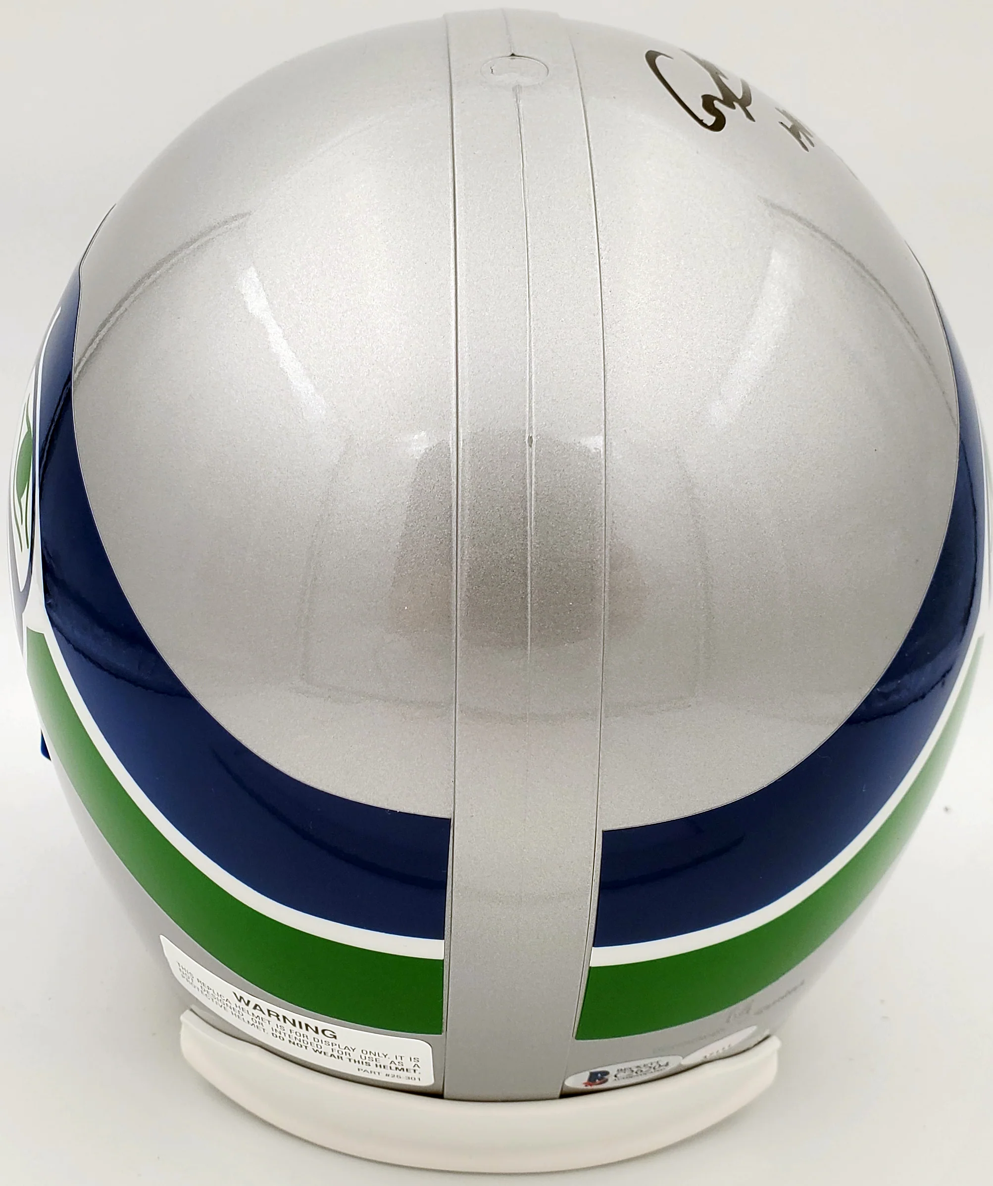 Cortez Kennedy Autographed Seattle Seahawks Throwback Full Size Helmet "HOF '12" Beckett BAS Stock #110681 - Image 3