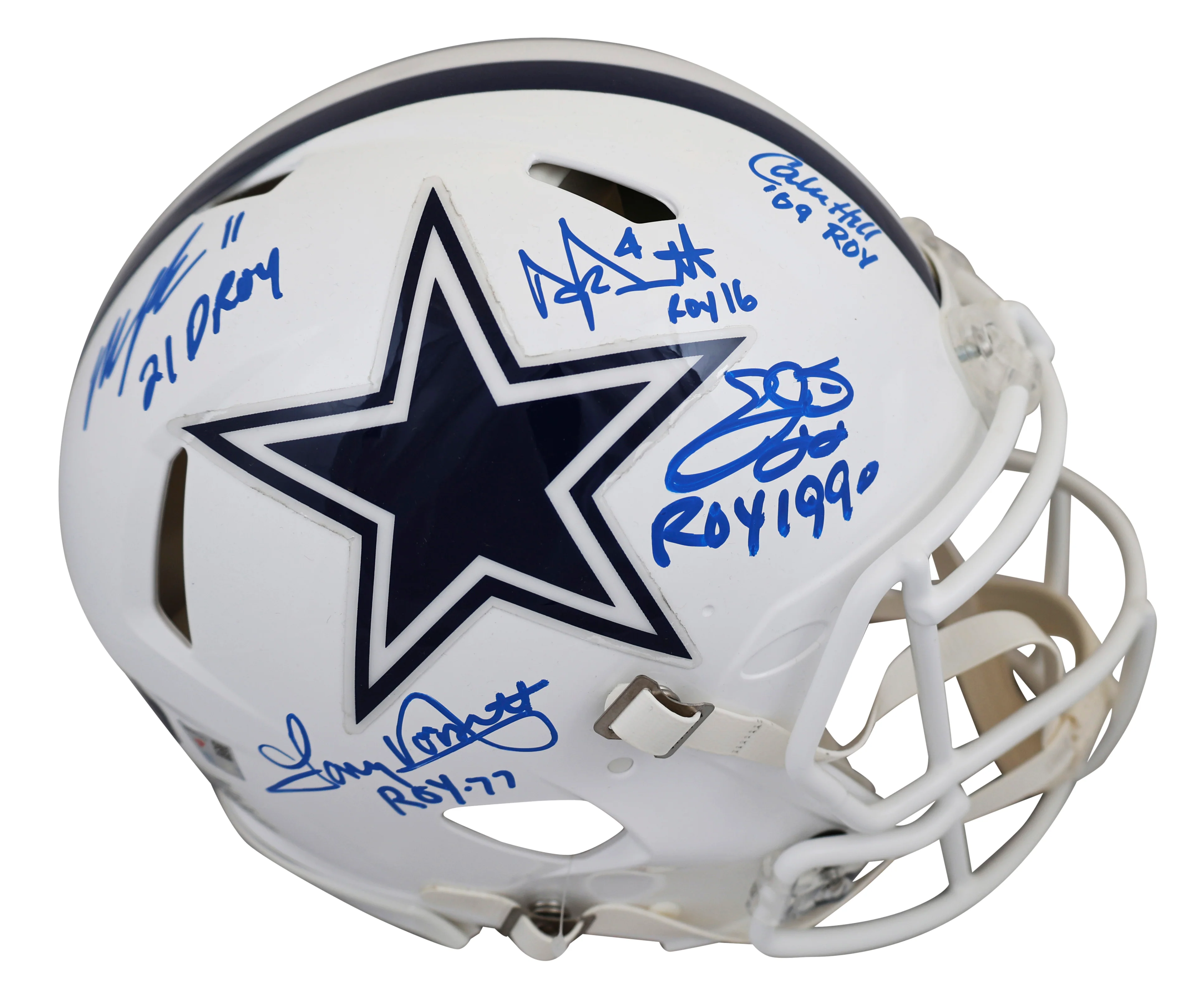 Cowboys (5) Smith Prescott +3 Signed 22 Alt F/S Speed Proline Helmet W/ Case BAS - Image 3