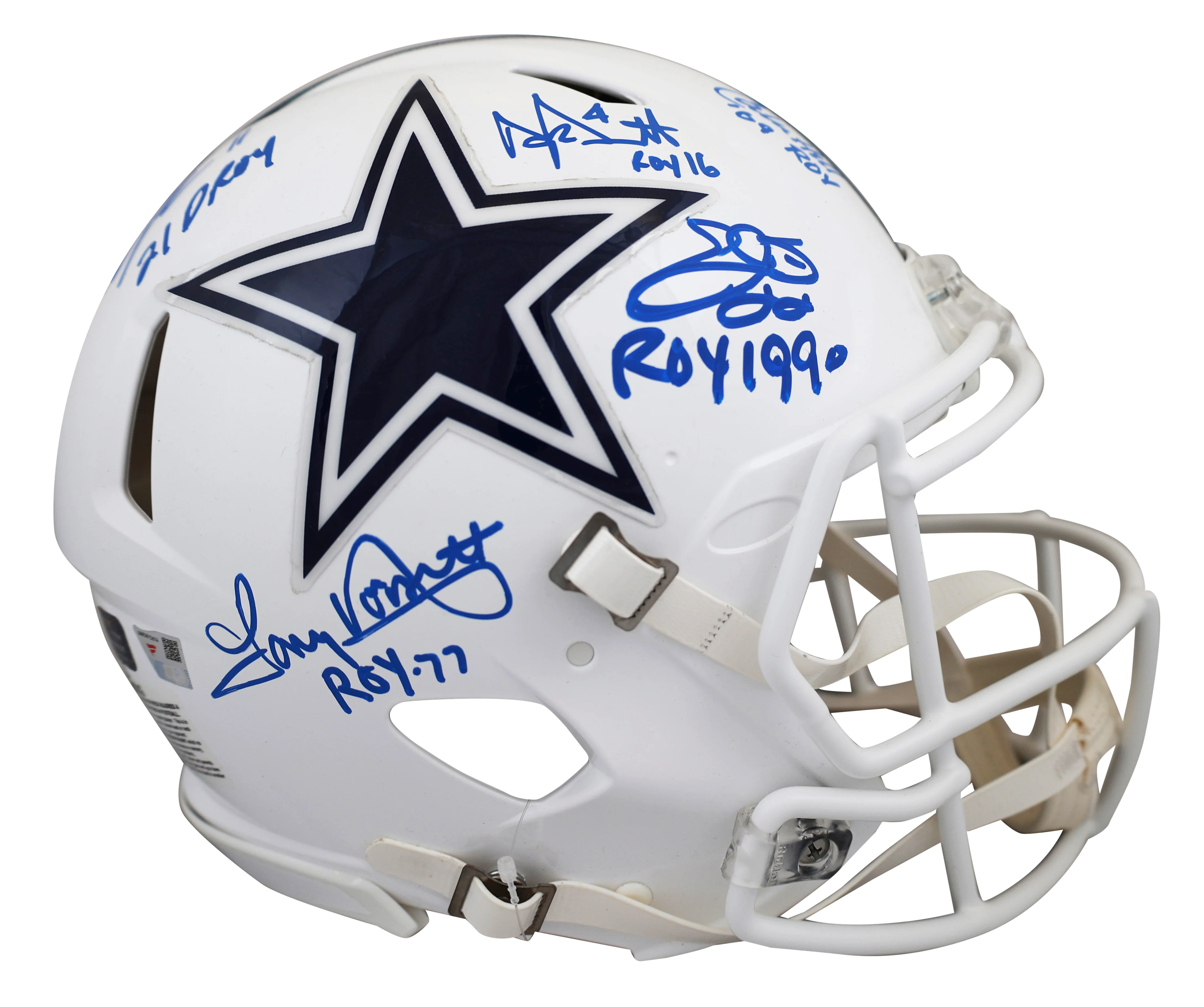 Cowboys (5) Smith Prescott +3 Signed 22 Alt F/S Speed Proline Helmet W/ Case BAS - Image 4