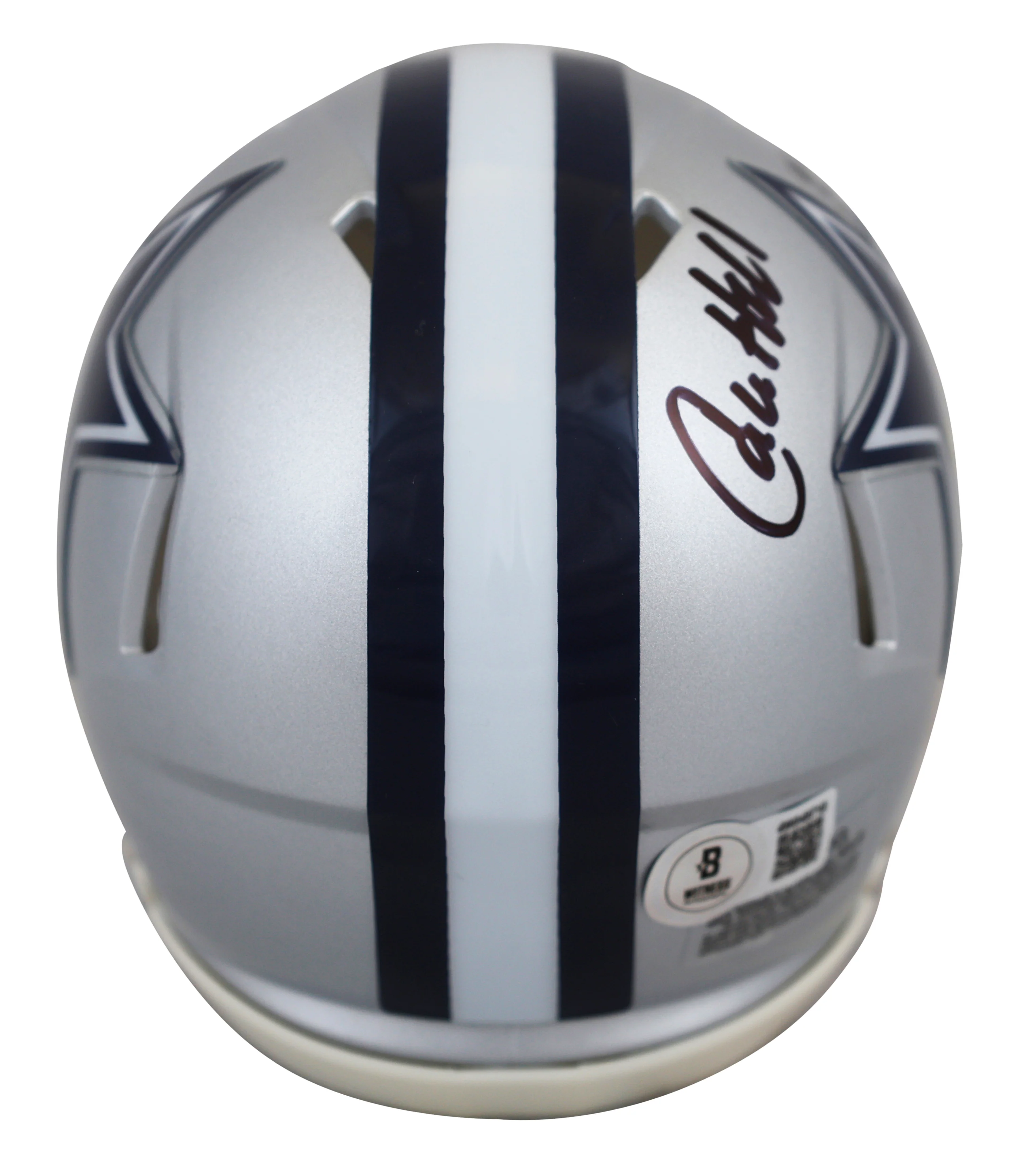 Cowboys Calvin Hill "ROY 1969" Authentic Signed Speed Mini Helmet BAS Witnessed - Image 3