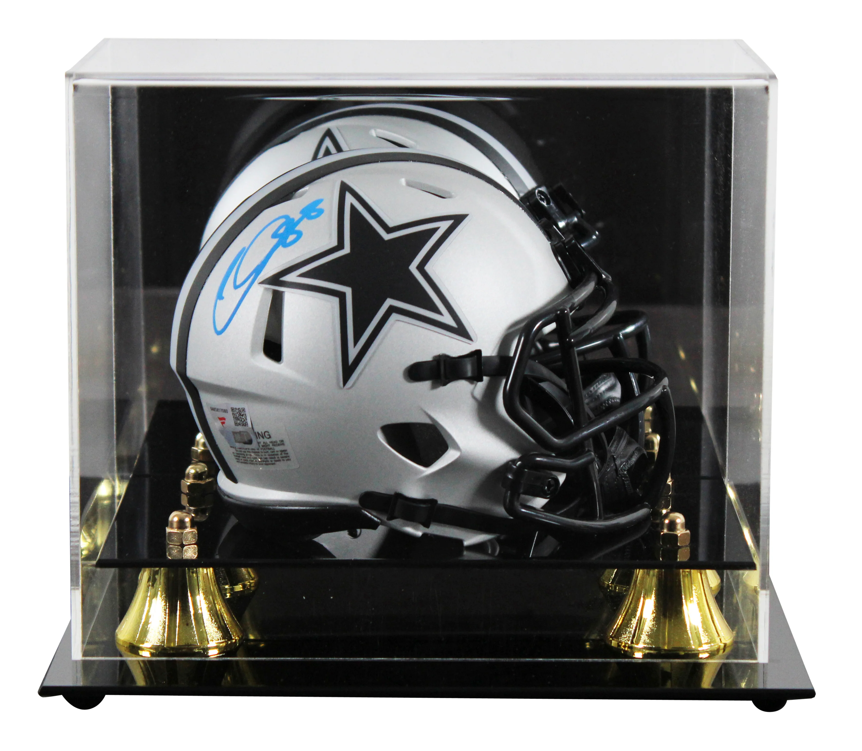 Cowboys CeeDee Lamb Authentic Signed Rave Speed Mini Helmet W/ Case Fanatics - Image 2