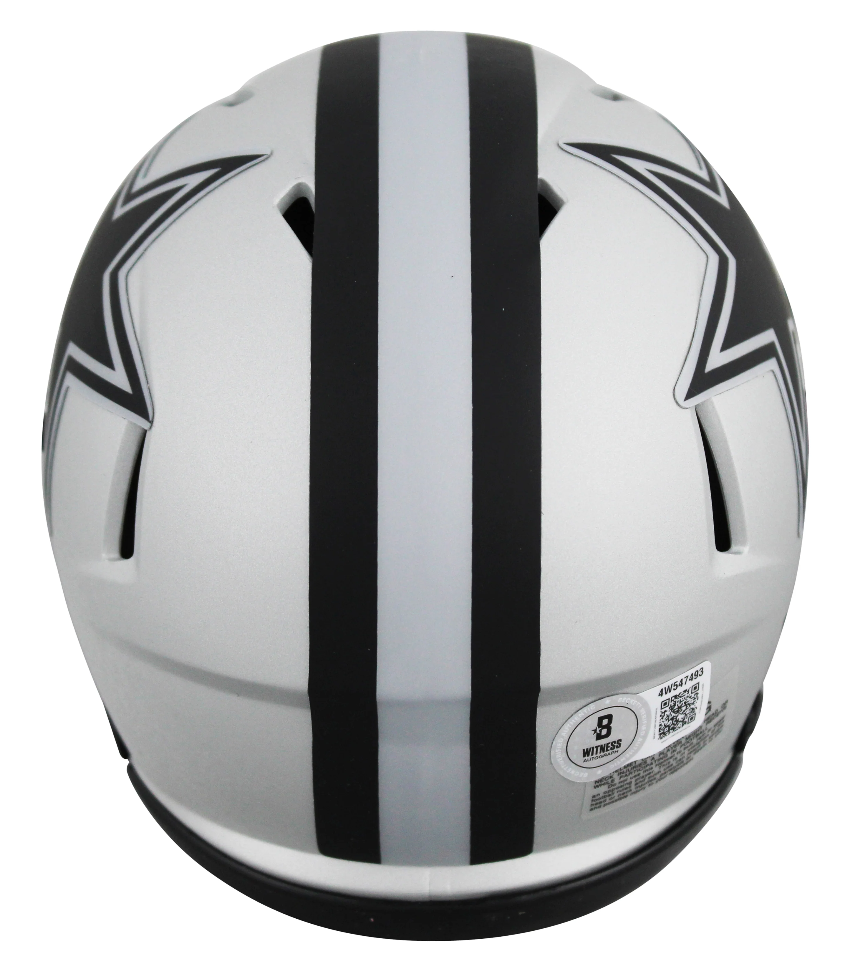 Cowboys Dak Prescott Signed Rave Speed Mini Helmet W/ Case BAS Witnessed - Image 4