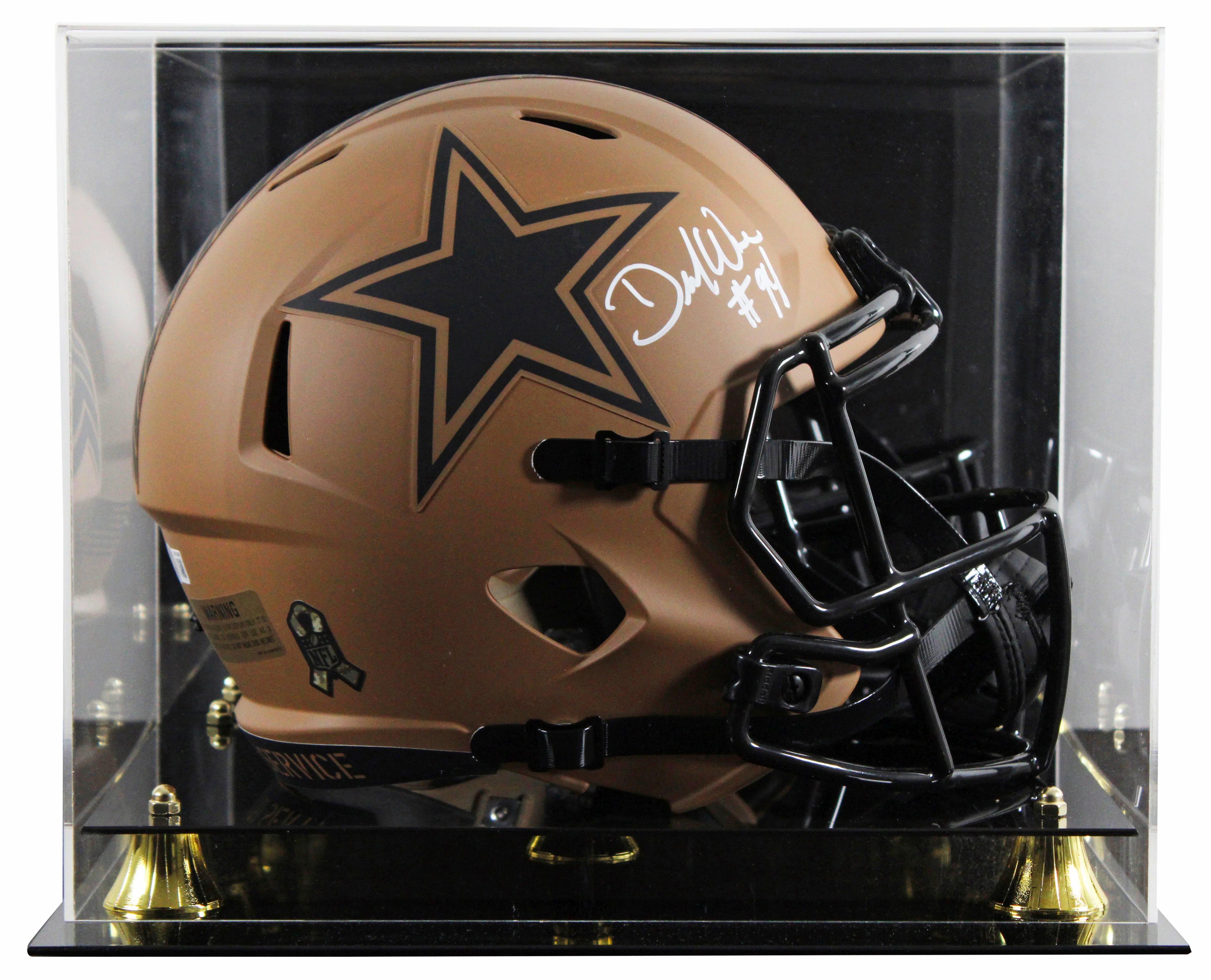 Cowboys DeMarcus Ware Signed STS II Full Size Speed Rep Helmet W/ Case BAS Wit - Image 2
