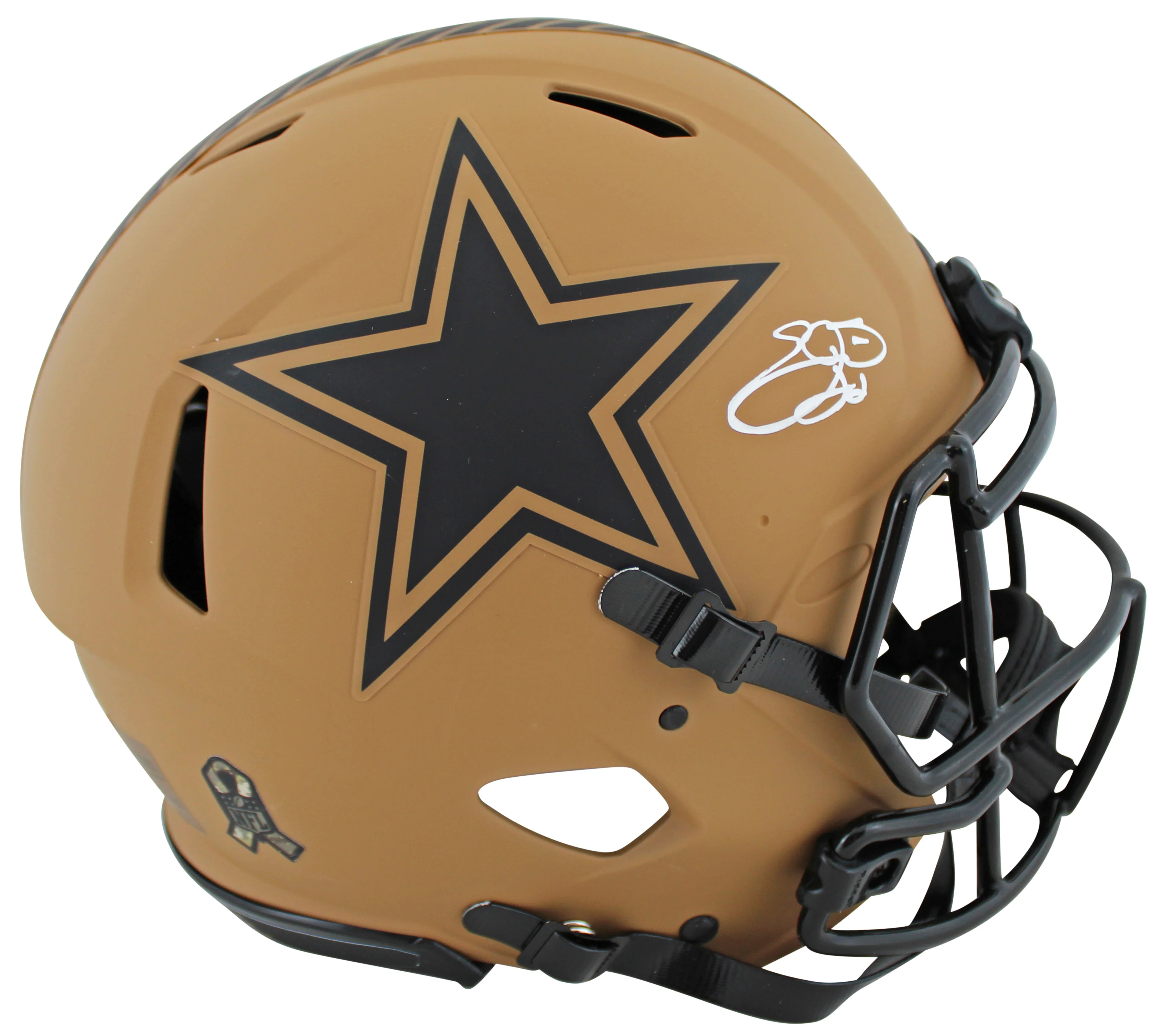 Cowboys Emmitt Smith Signed 2023 STS II F/S Speed Proline Helmet w/ Case BAS Wit - Image 3