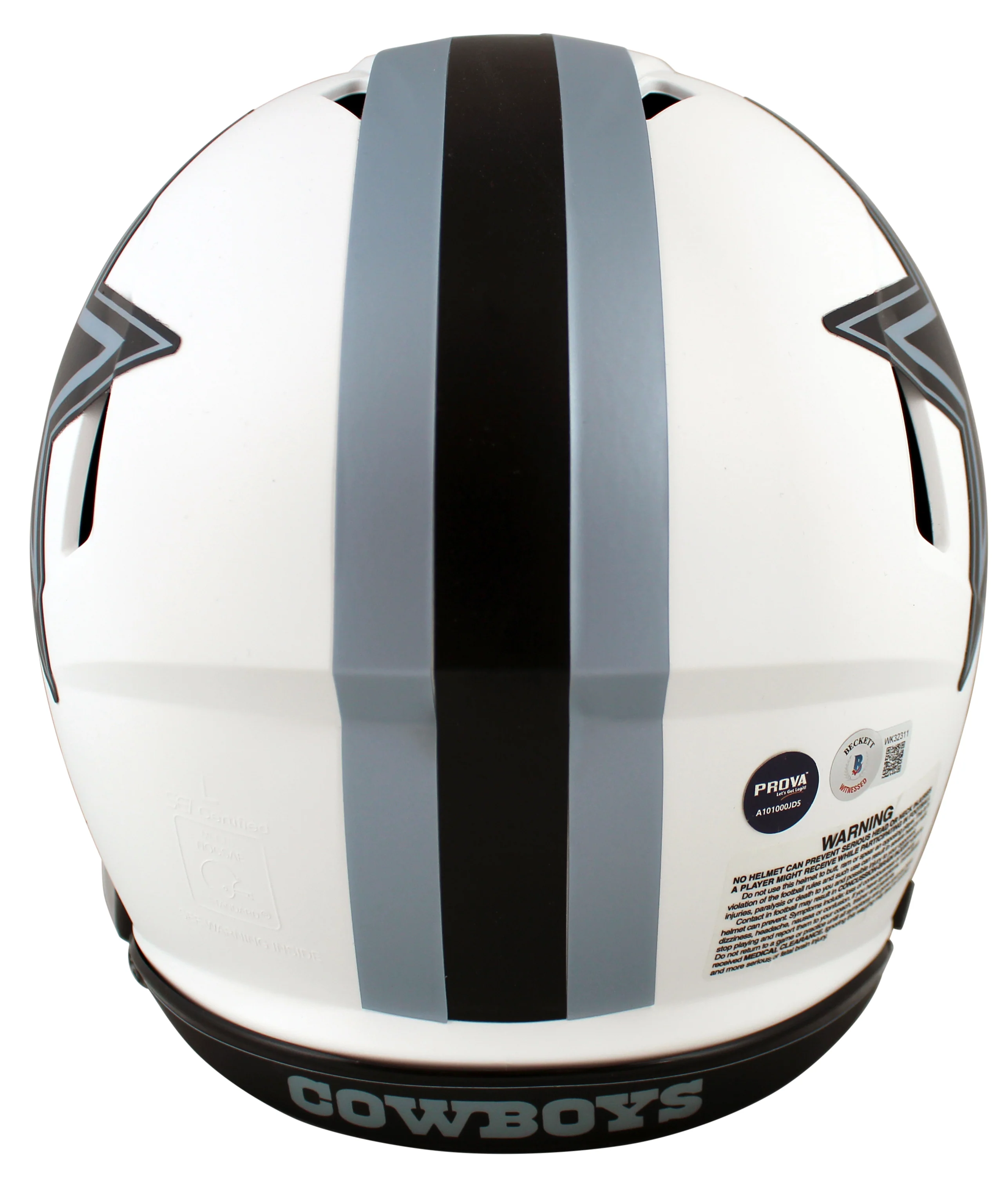 Cowboys Emmitt Smith Signed Lunar Full Size Speed Proline Helmet w/ Case BAS Wit - Image 4