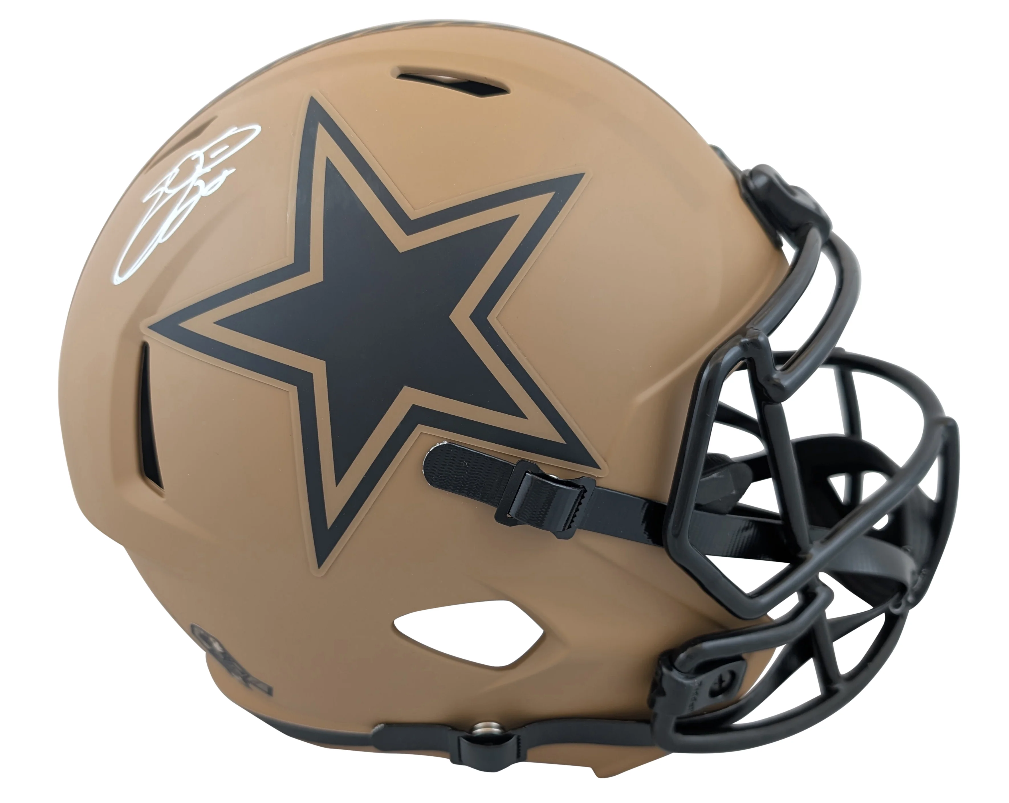 Cowboys Emmitt Smith Signed STS II Full Size Speed Rep Helmet BAS Witnessed - Image 2