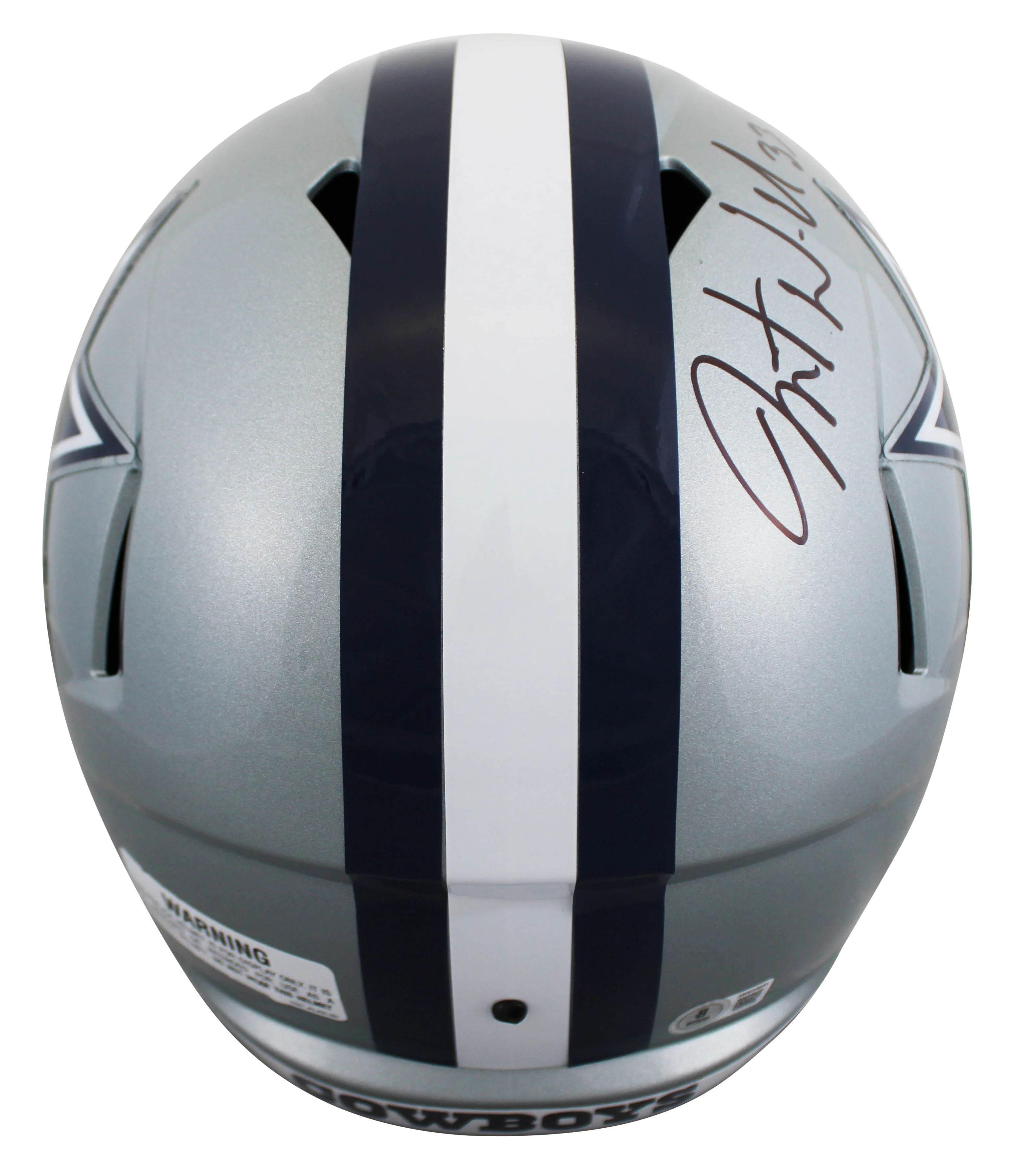Cowboys Javonte Williams Signed Full Size Speed Rep Helmet W/ Case BAS Witnessed - Image 4