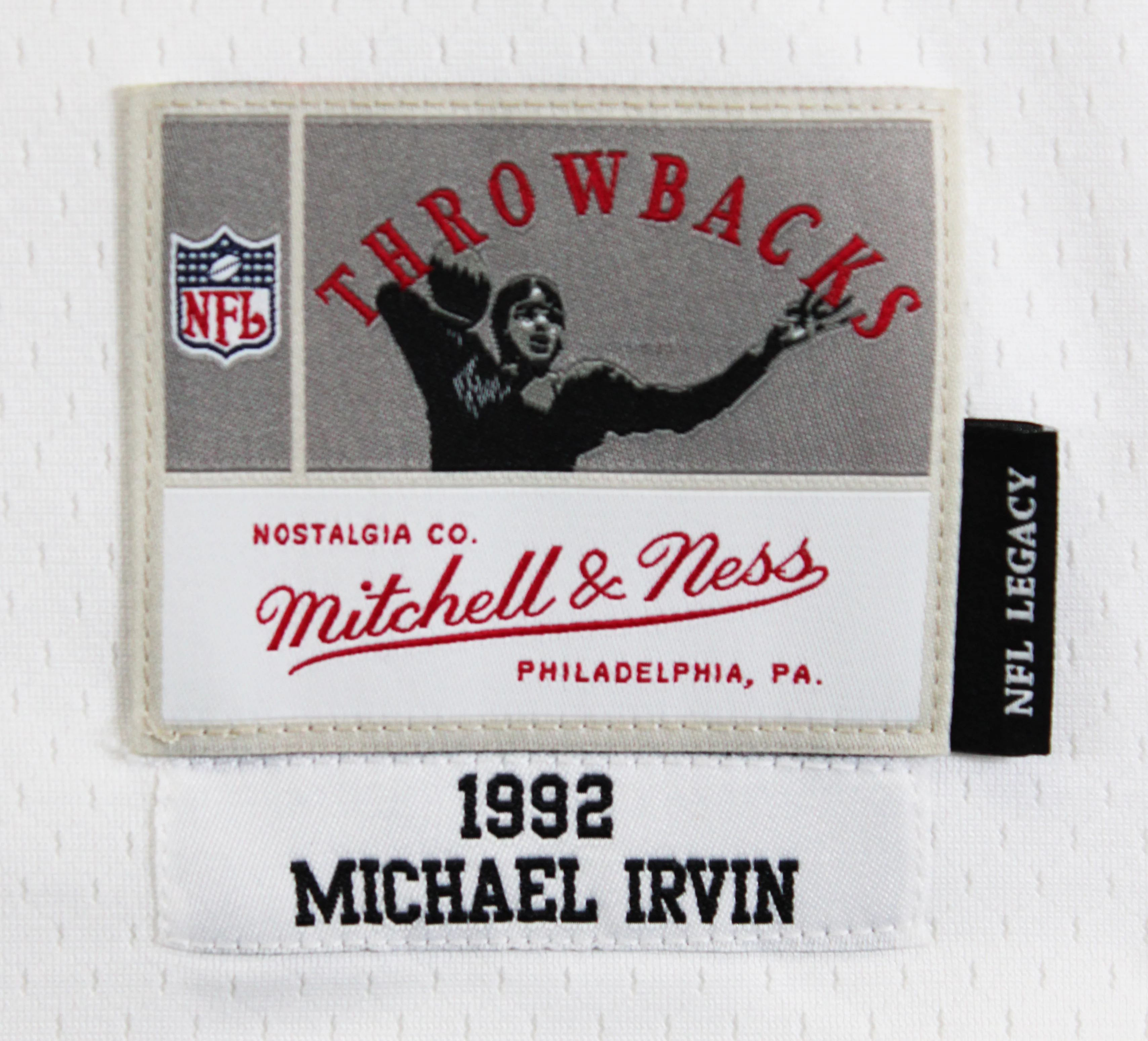 Cowboys Michael Irvin "HOF 2007" Signed White Mitchell & Ness Jersey BAS Witness - Image 7