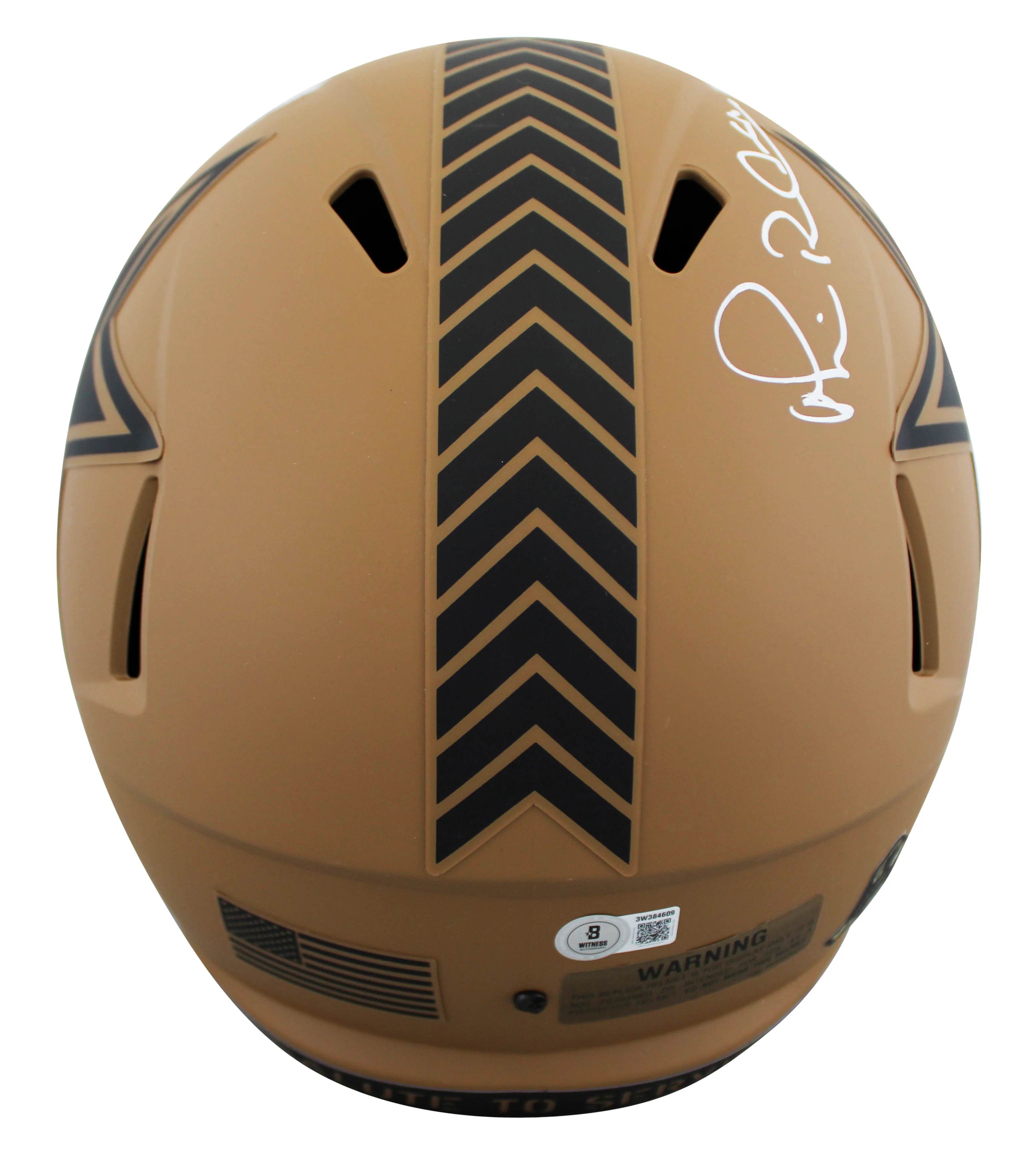 Cowboys Michael Irvin Signed STS II Full Size Speed Rep Helmet BAS Witnessed - Image 3