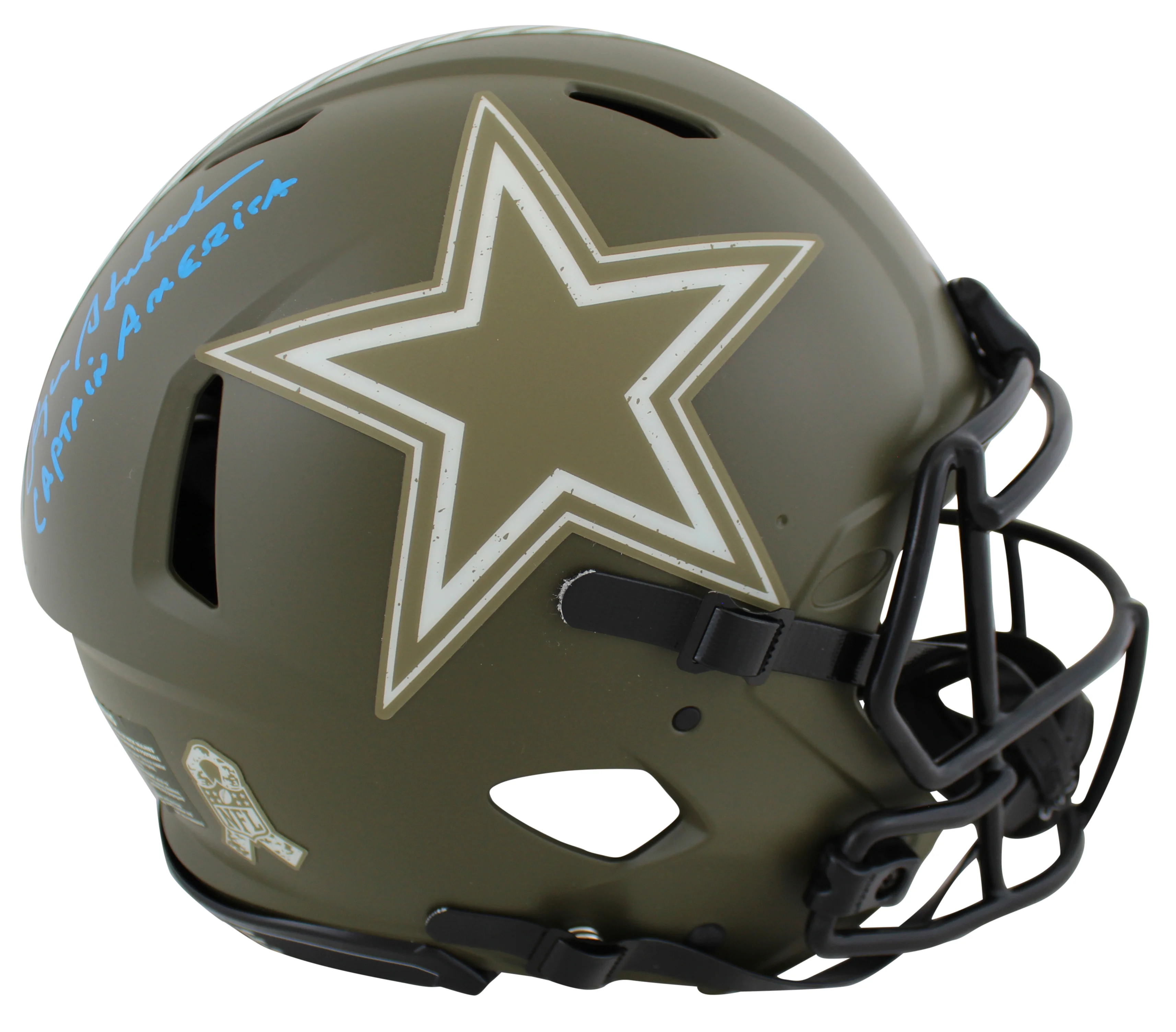 Cowboys Roger Staubach "CA" Signed STS F/S Speed Proline Helmet W/ Case BAS Wit - Image 3