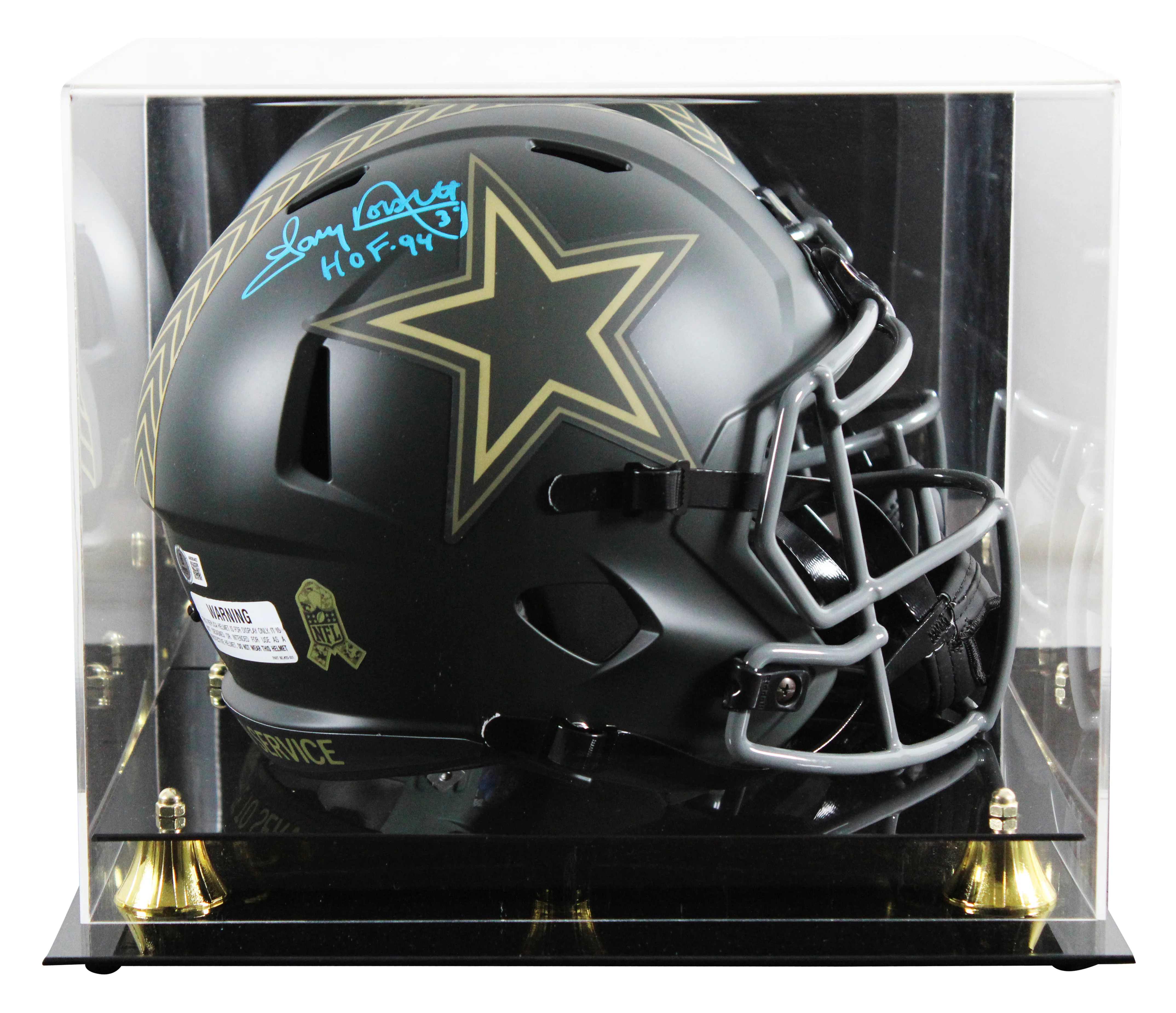 Cowboys Tony Dorsett "HOF 94" Signed STS IV F/S Speed Rep Helmet W/ Case BAS W 1