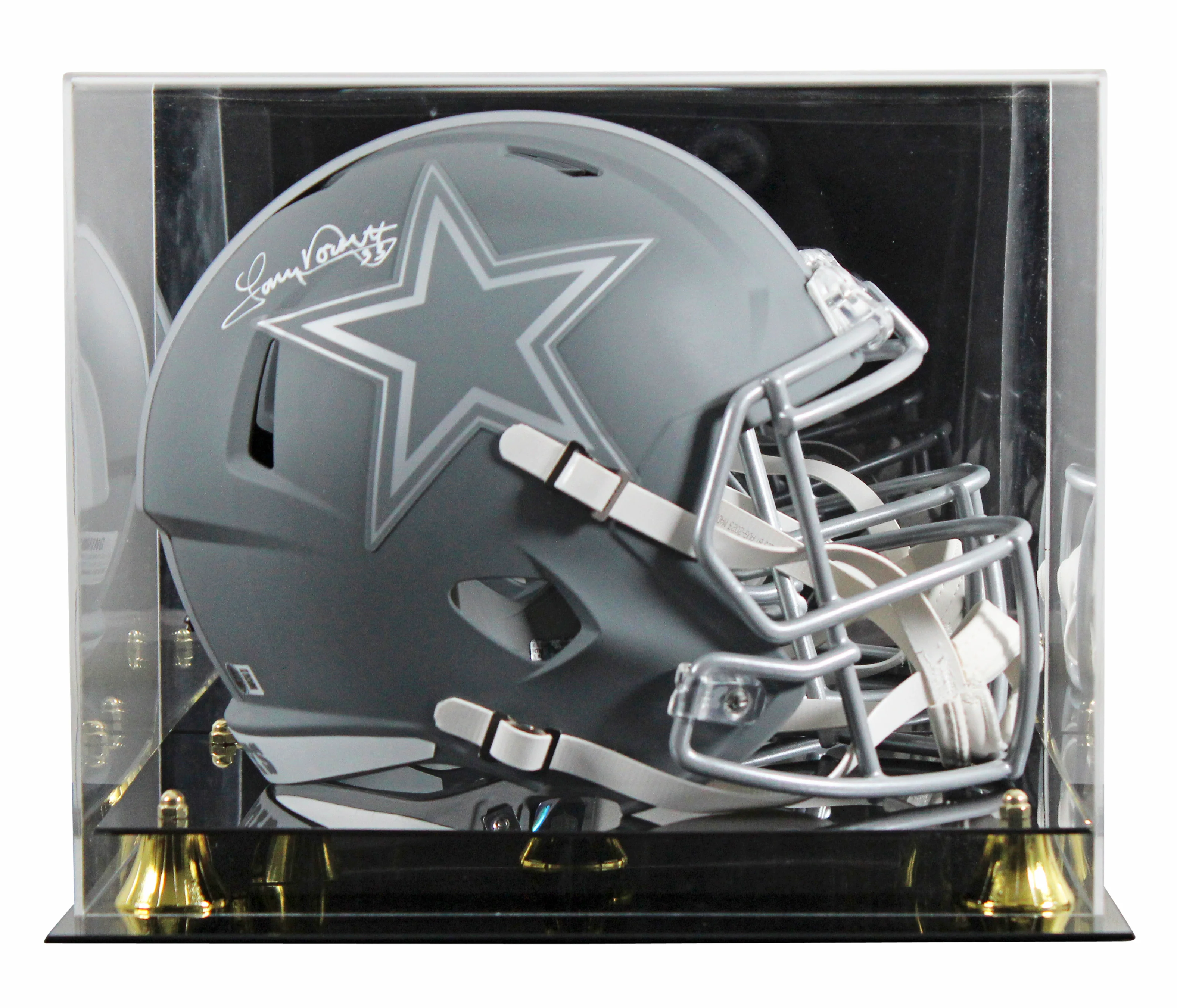 Cowboys Tony Dorsett Signed Slate Full Size Speed Rep Helmet W/ Case BAS Witness - Image 2