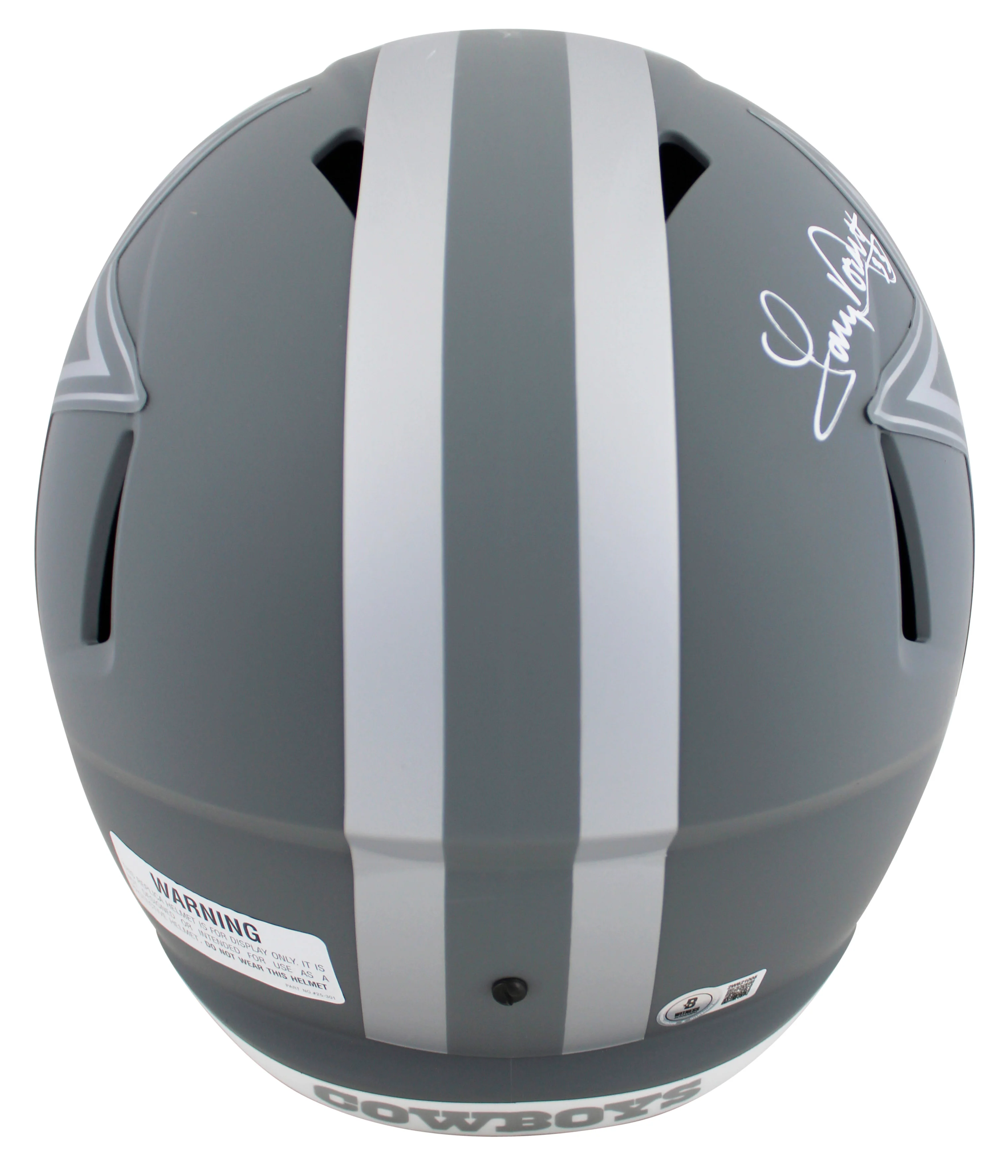 Cowboys Tony Dorsett Signed Slate Full Size Speed Rep Helmet W/ Case BAS Witness - Image 4