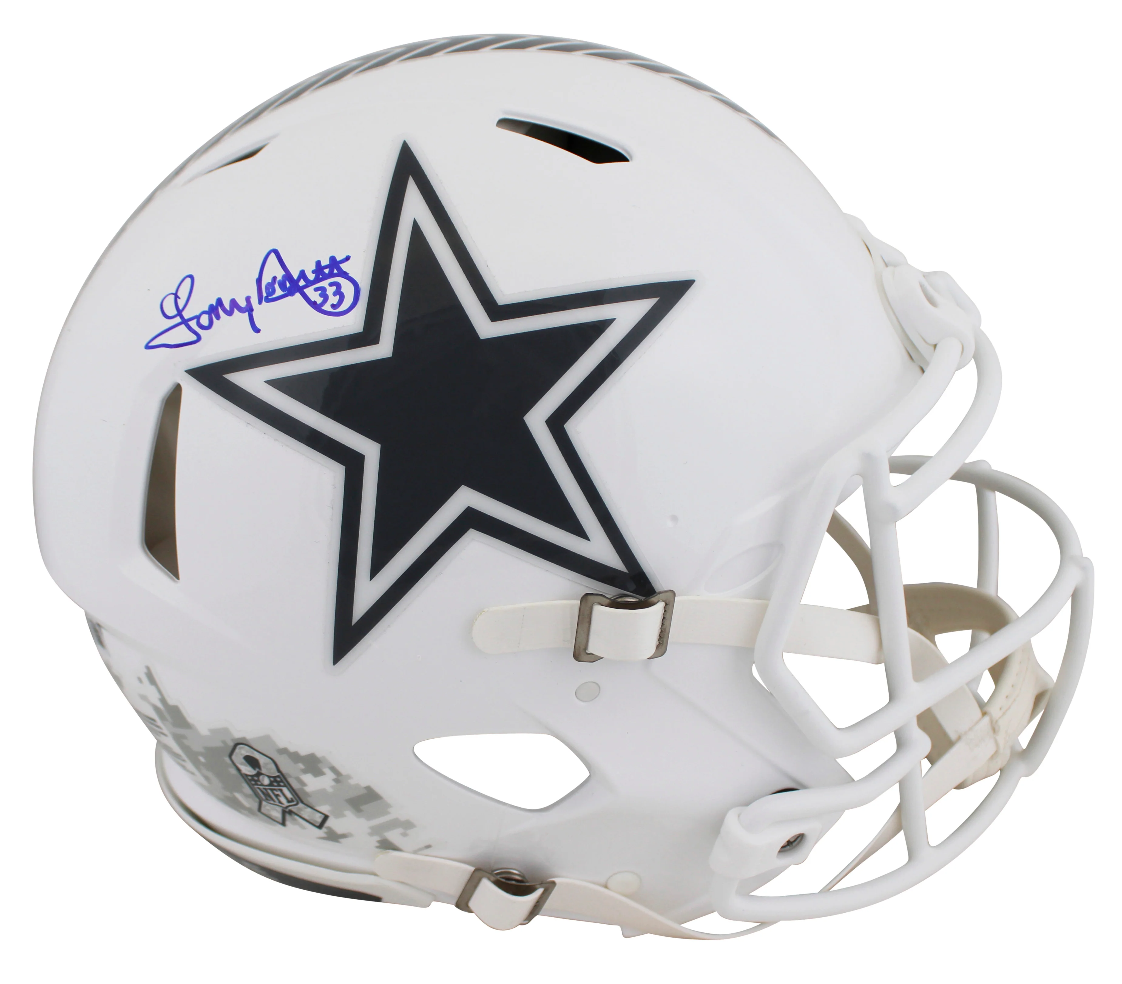 Cowboys Tony Dorsett Signed STS III Full Size Speed Proline Helmet W/ Case BAS W - Image 3