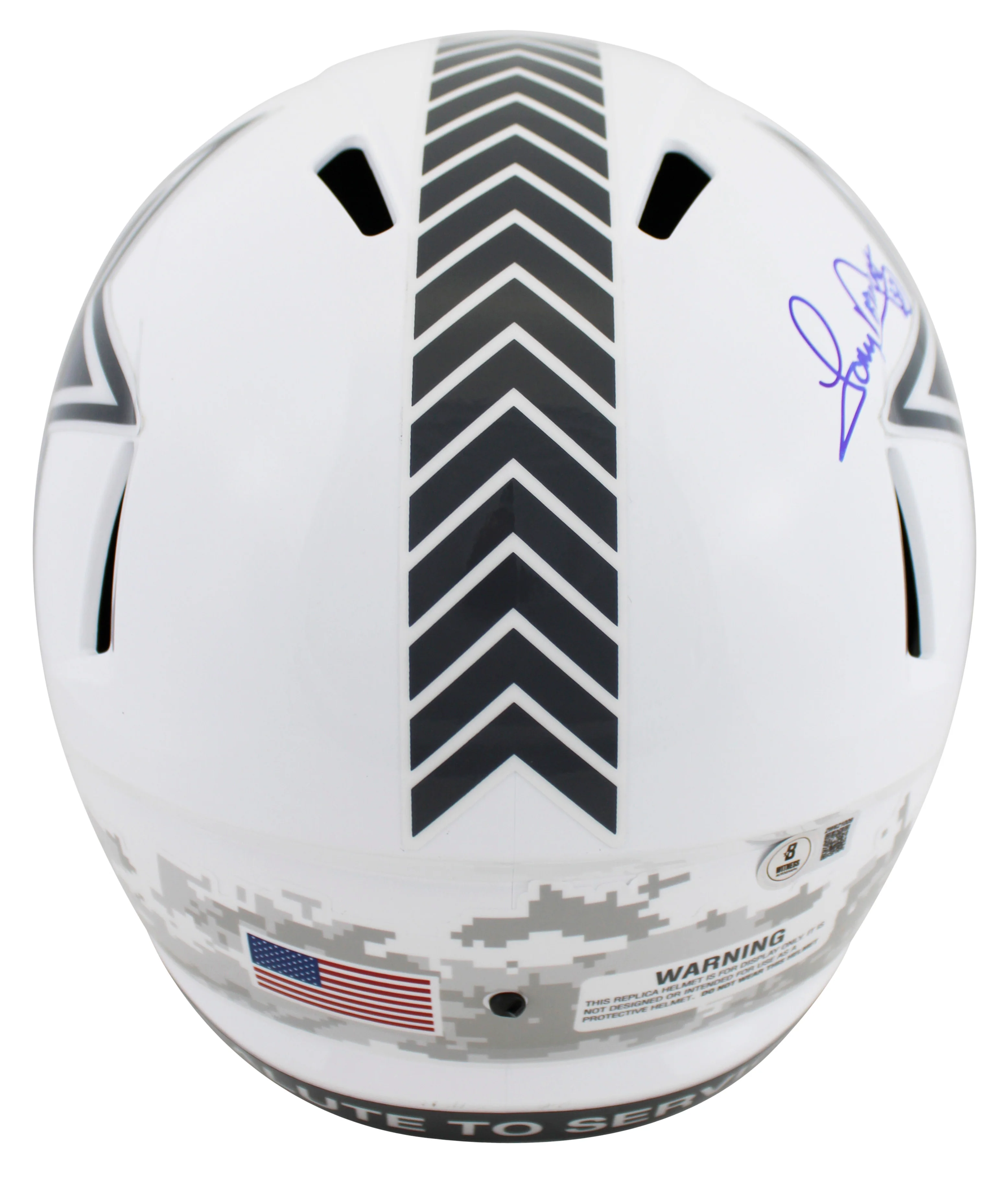 Cowboys Tony Dorsett Signed STS III Full Size Speed Rep Helmet W/ Case BAS Wit - Image 4