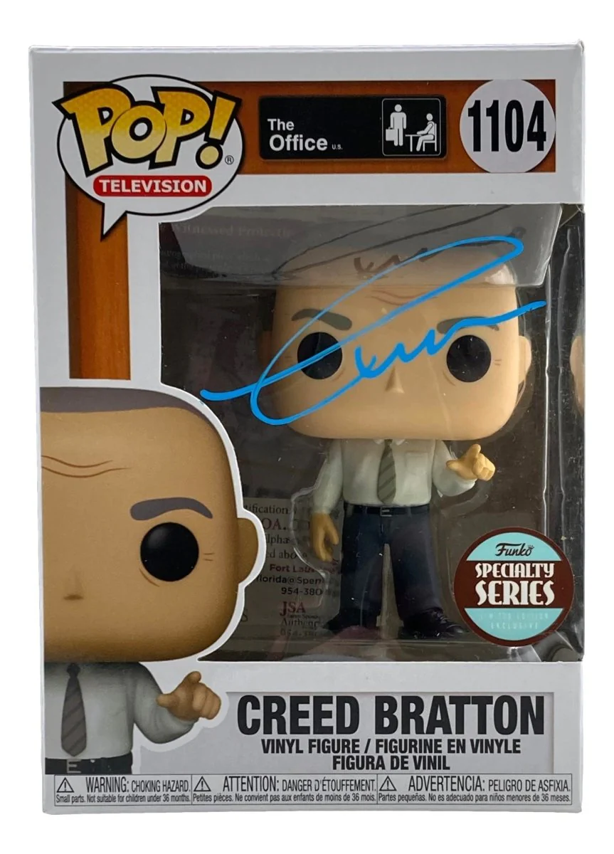 Creed Bratton Signed In Blue The Office Funko Pop #1104 JSA ITP - Image 6