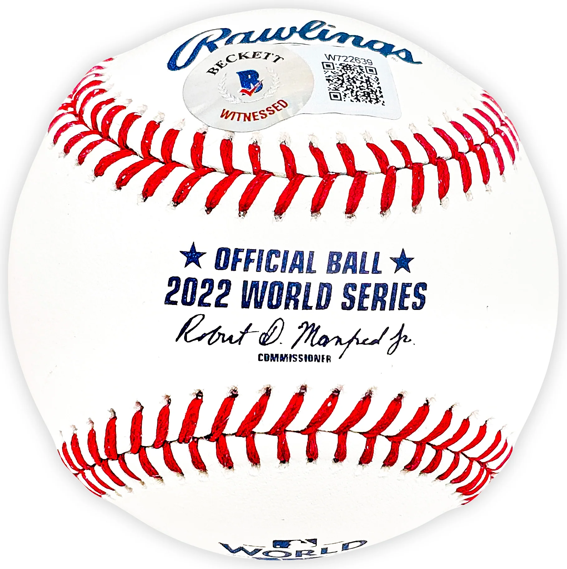 Cristian Javier Autographed Official 2022 World Series Logo MLB Baseball Houston Astros "22 WS Game 4 No Hitter" Beckett BAS Witness Stock #220451 - Image 2