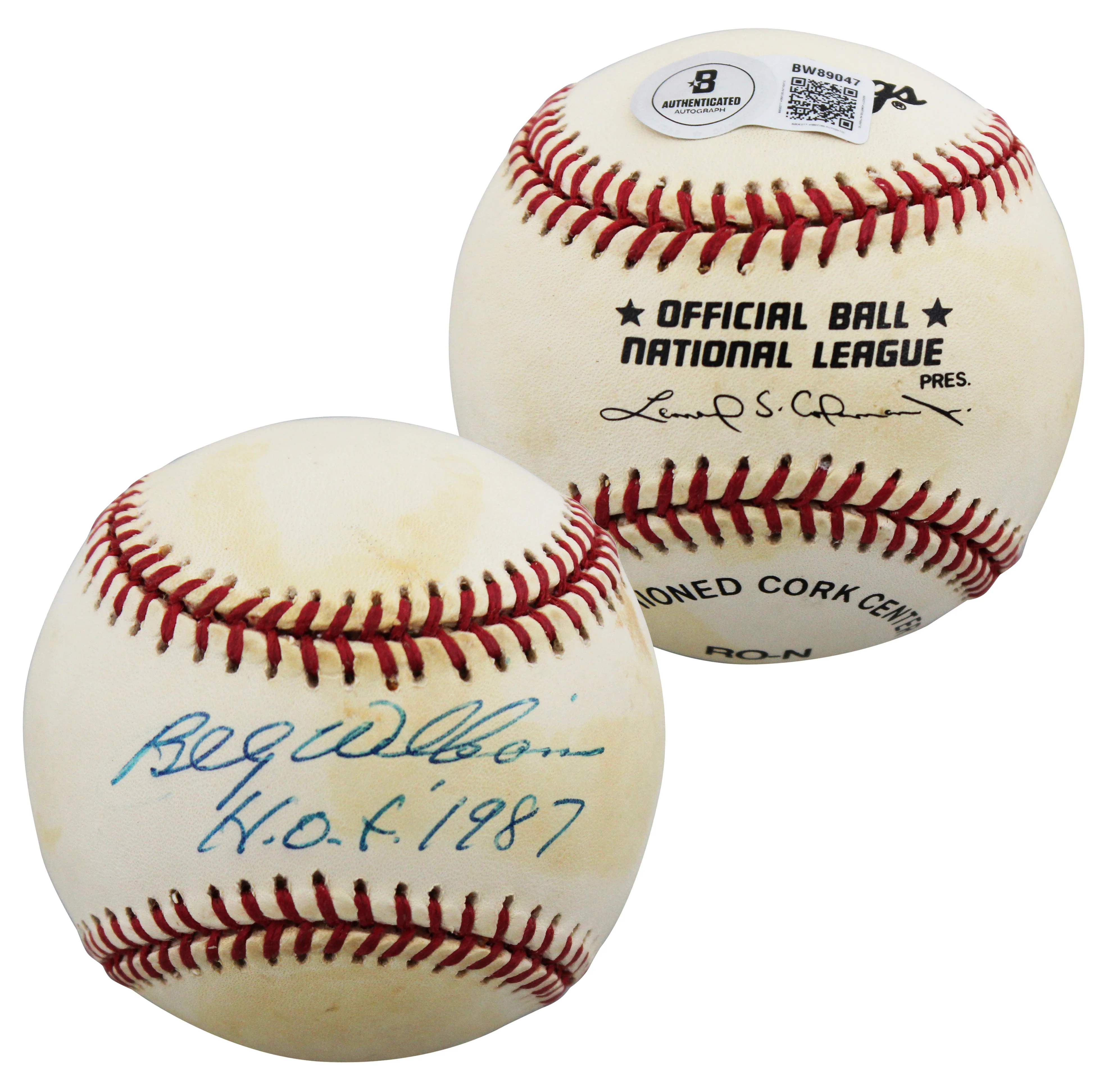 Cubs Billy Williams "HOF 87" Authentic Signed Coleman ONL Baseball BAS #BW89047 - Image 2