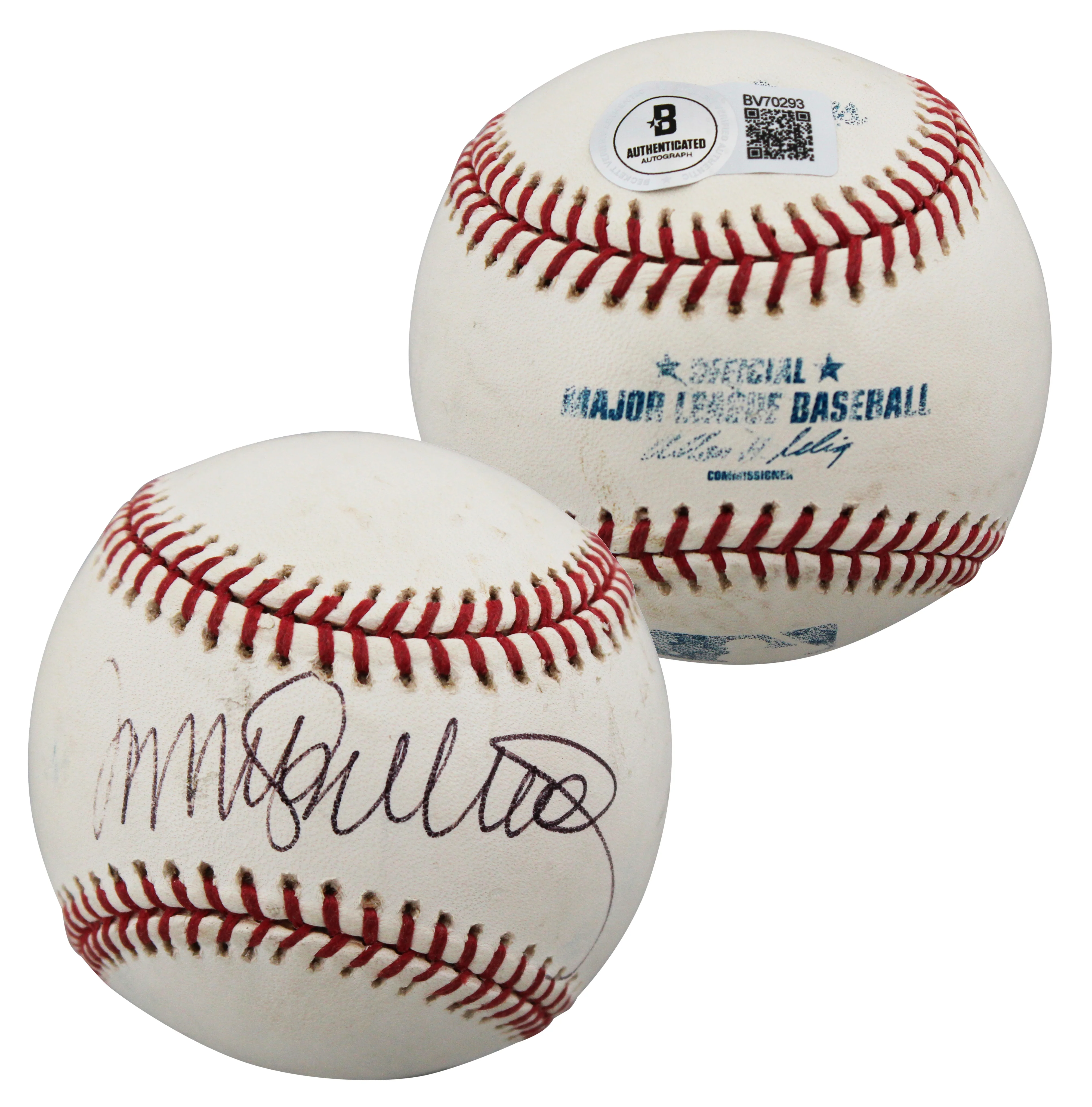 Cubs Ryne Sandberg Authentic Signed Allen Sellig OML Baseball BAS #BV70293 - Image 2
