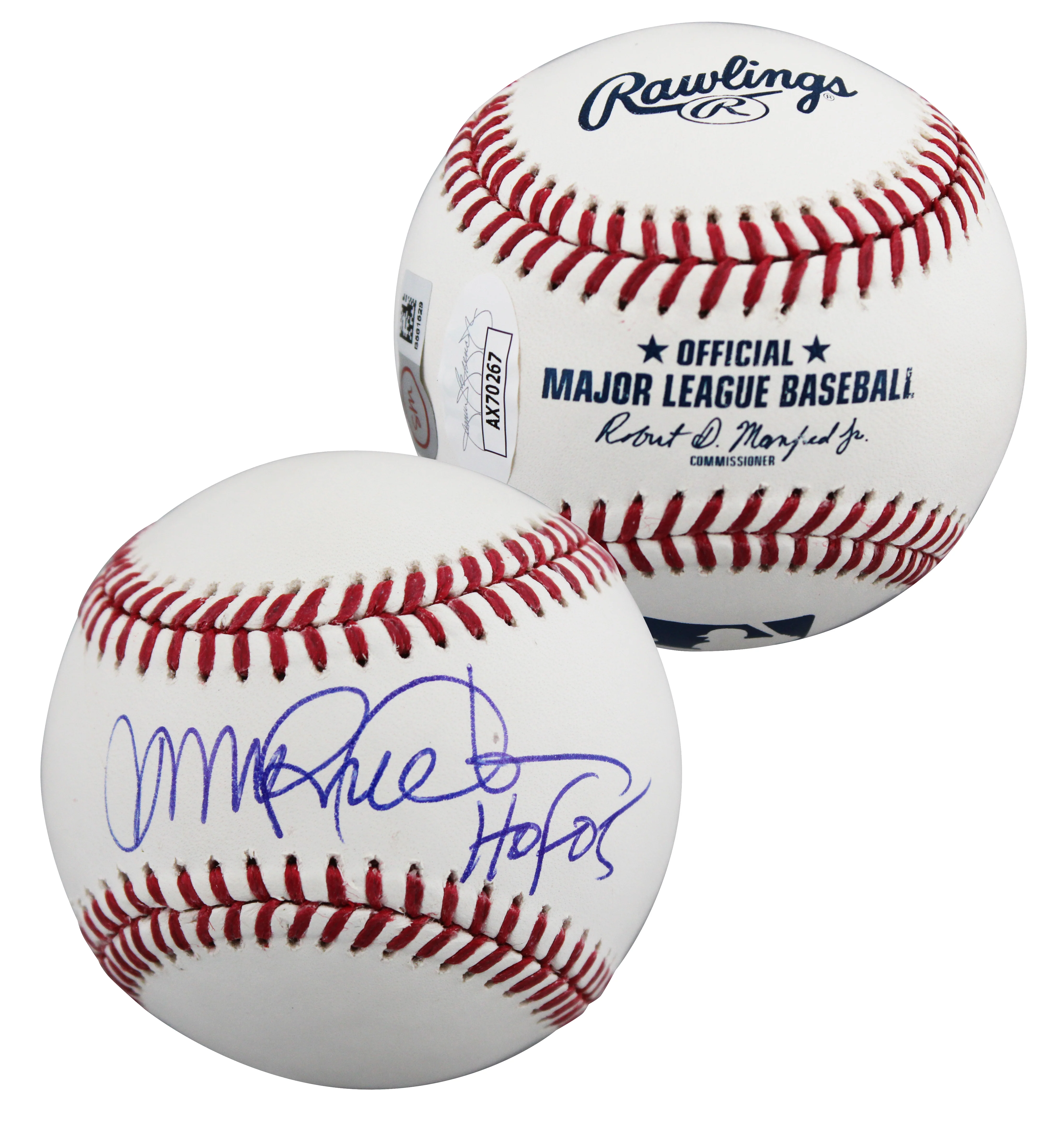 Cubs Ryne Sandberg "HOF 05" Authentic Signed Manfred OML Baseball JSA #AX70267 - Image 2