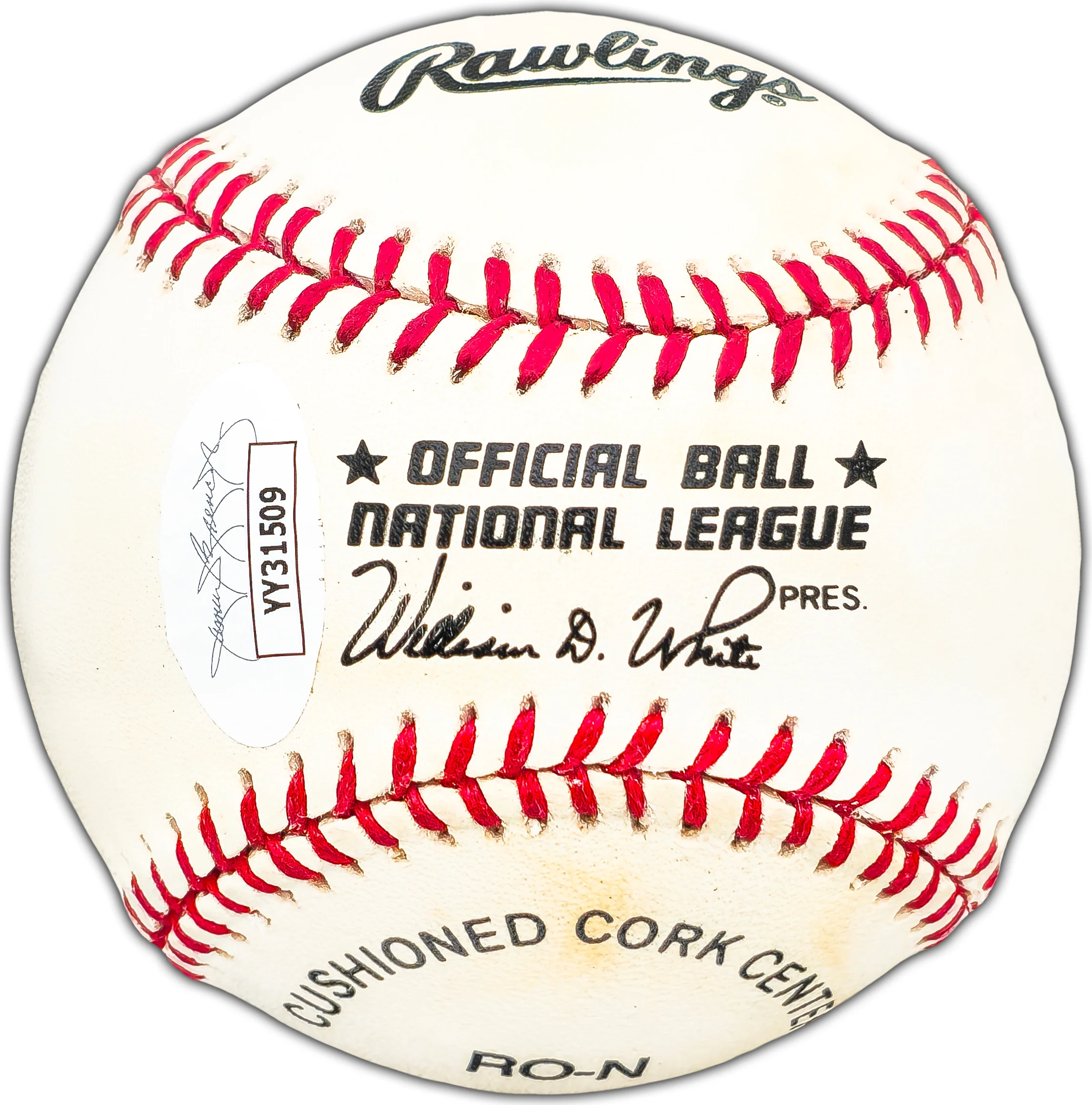 Curt Flood Autographed Official NL Baseball St. Louis Cardinals Single Signed JSA #YY31509 - Image 2