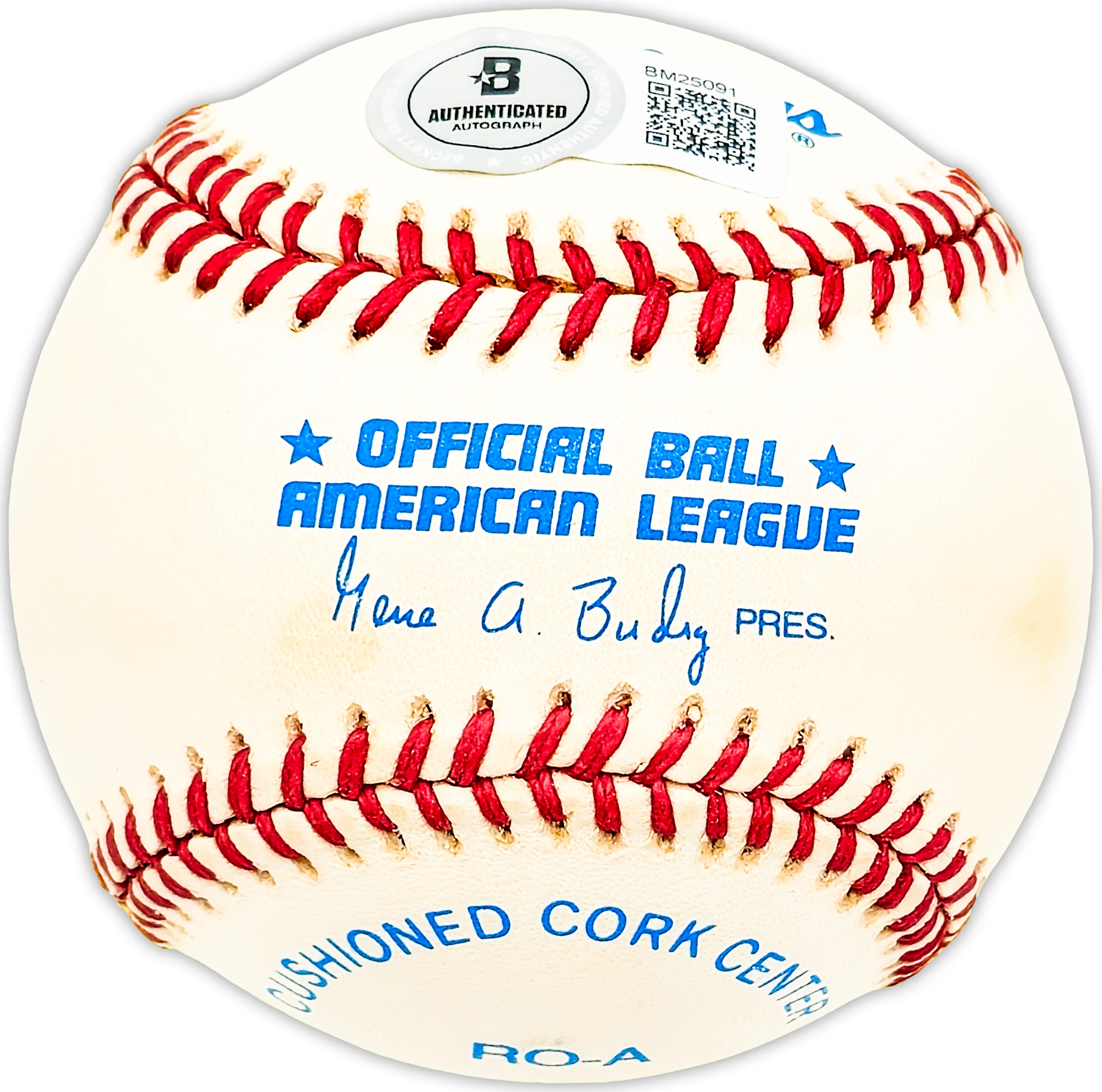 Curt Motton Autographed Official AL Baseball Baltimore Orioles Beckett BAS QR #BM25091 - Image 2